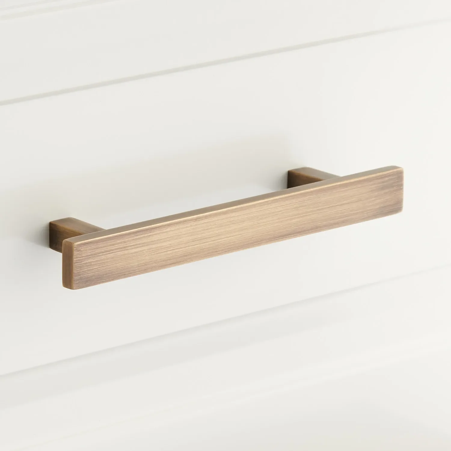 4" Covello Solid Brass Cabinet Pull - Antique Brass