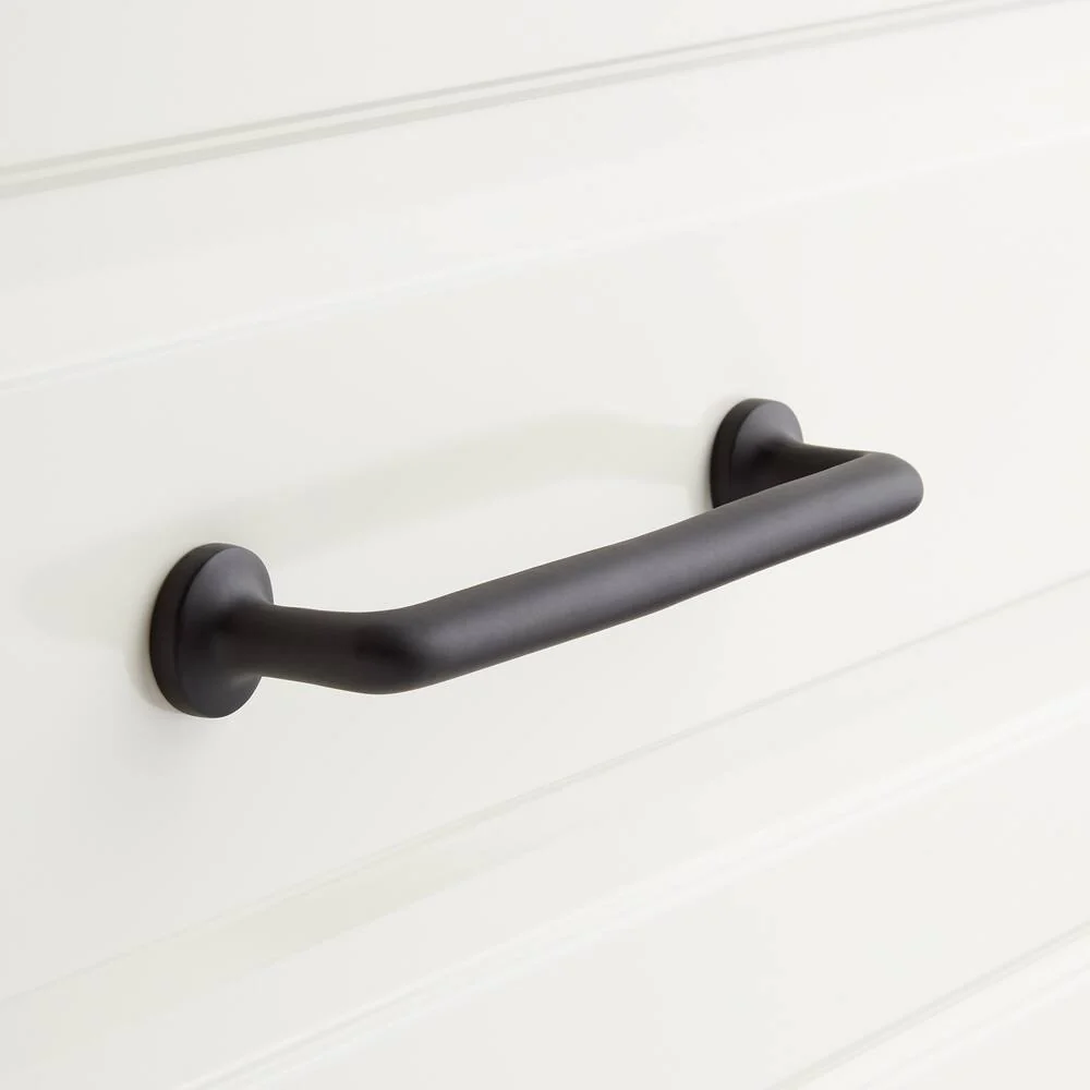 4" Solid Brass Cabinet Pull - Matte/Satin Black