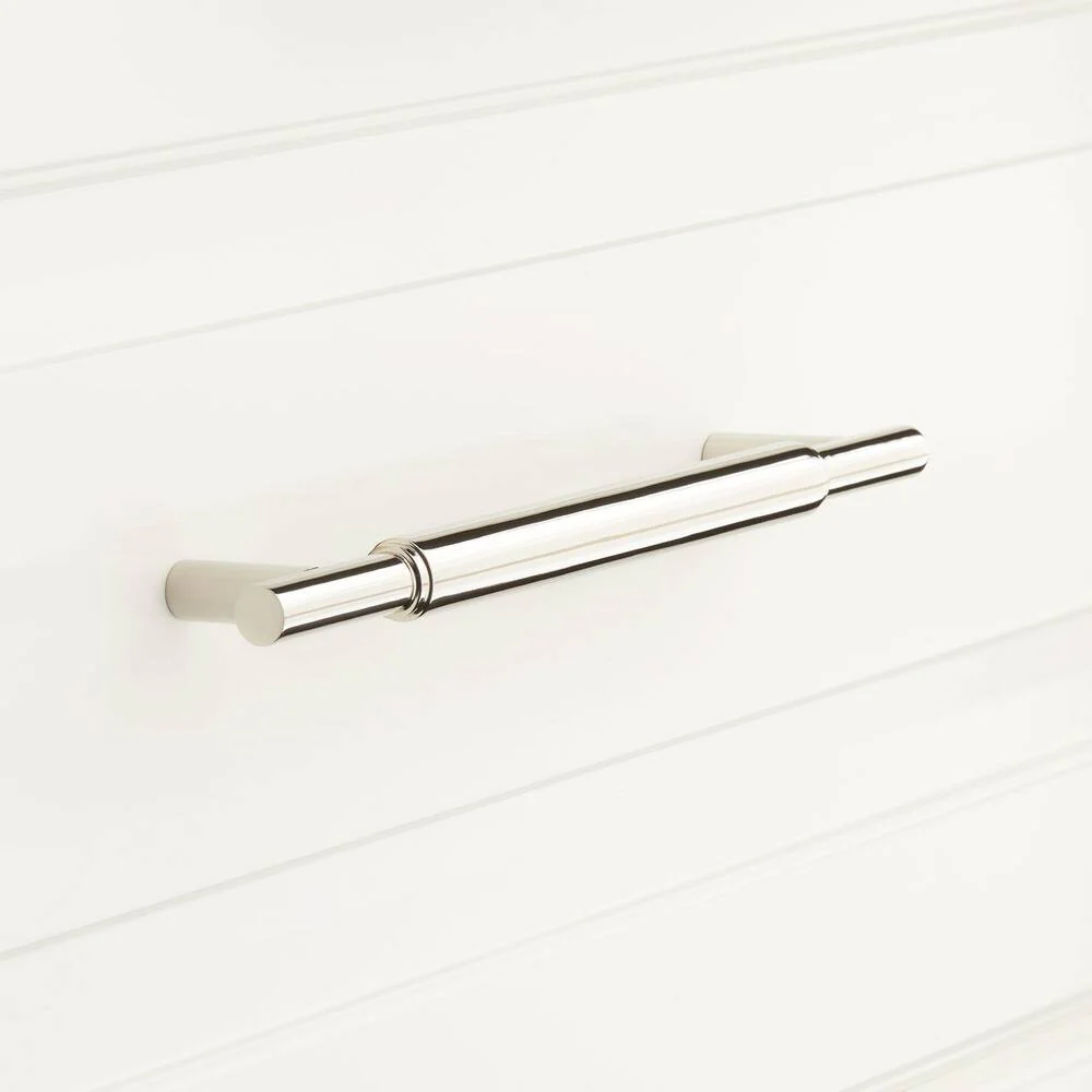 6" Colmar Solid Brass Cabinet Pull - Polished Brass