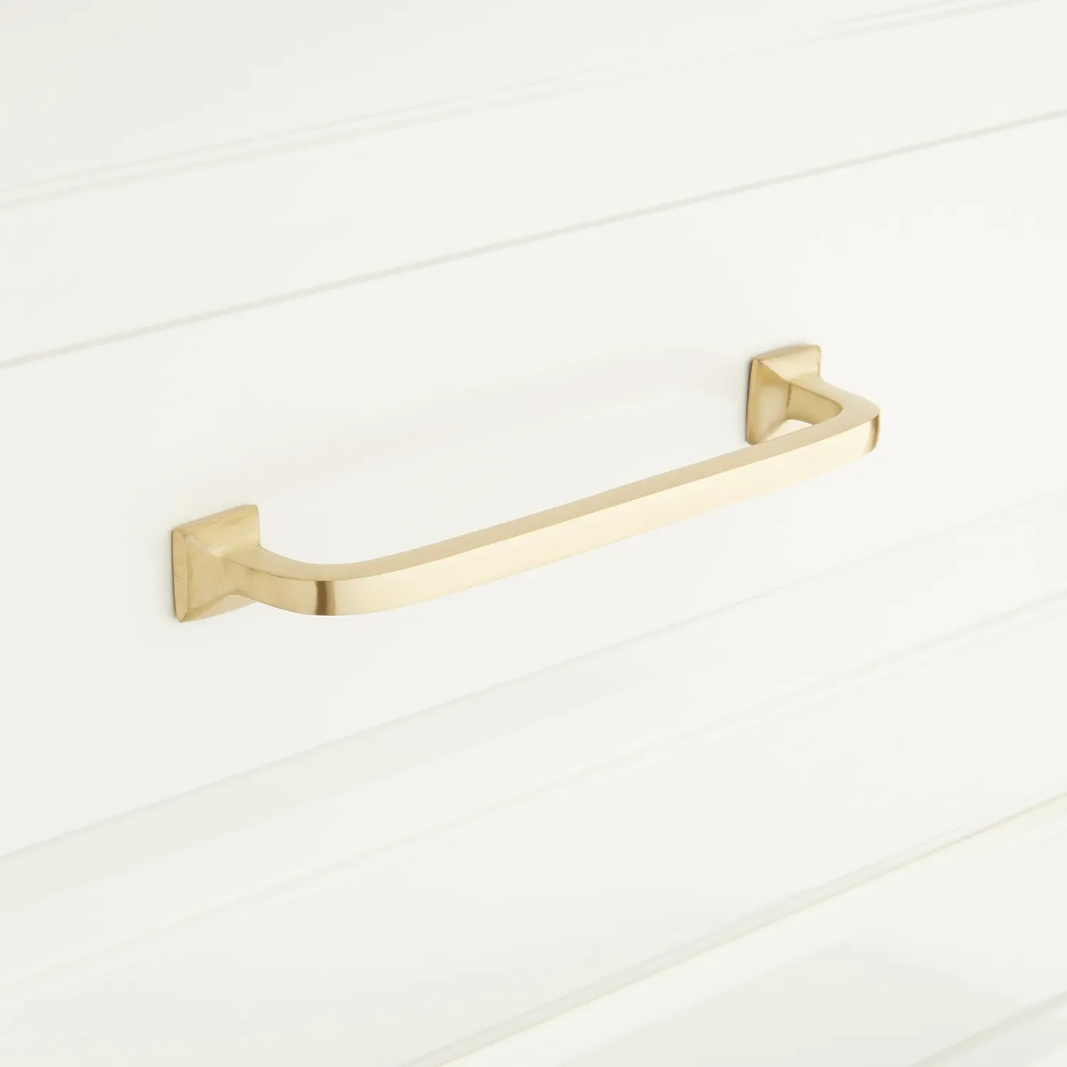 6" Klein Solid Brass Cabinet Pull - Satin Brass