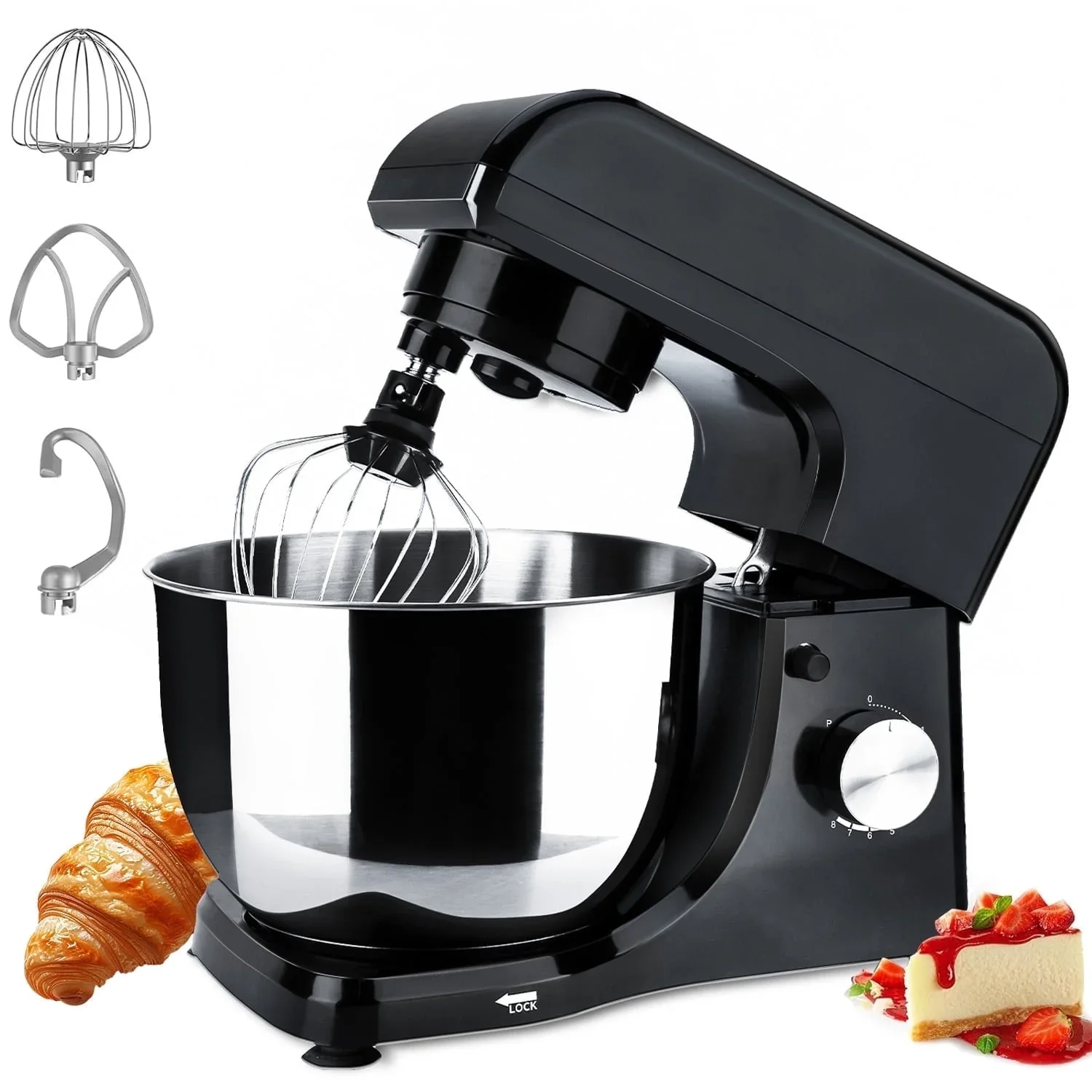 Aartvark Tees 8 Speeds 5.3Qt Kitchen Stand Mixer