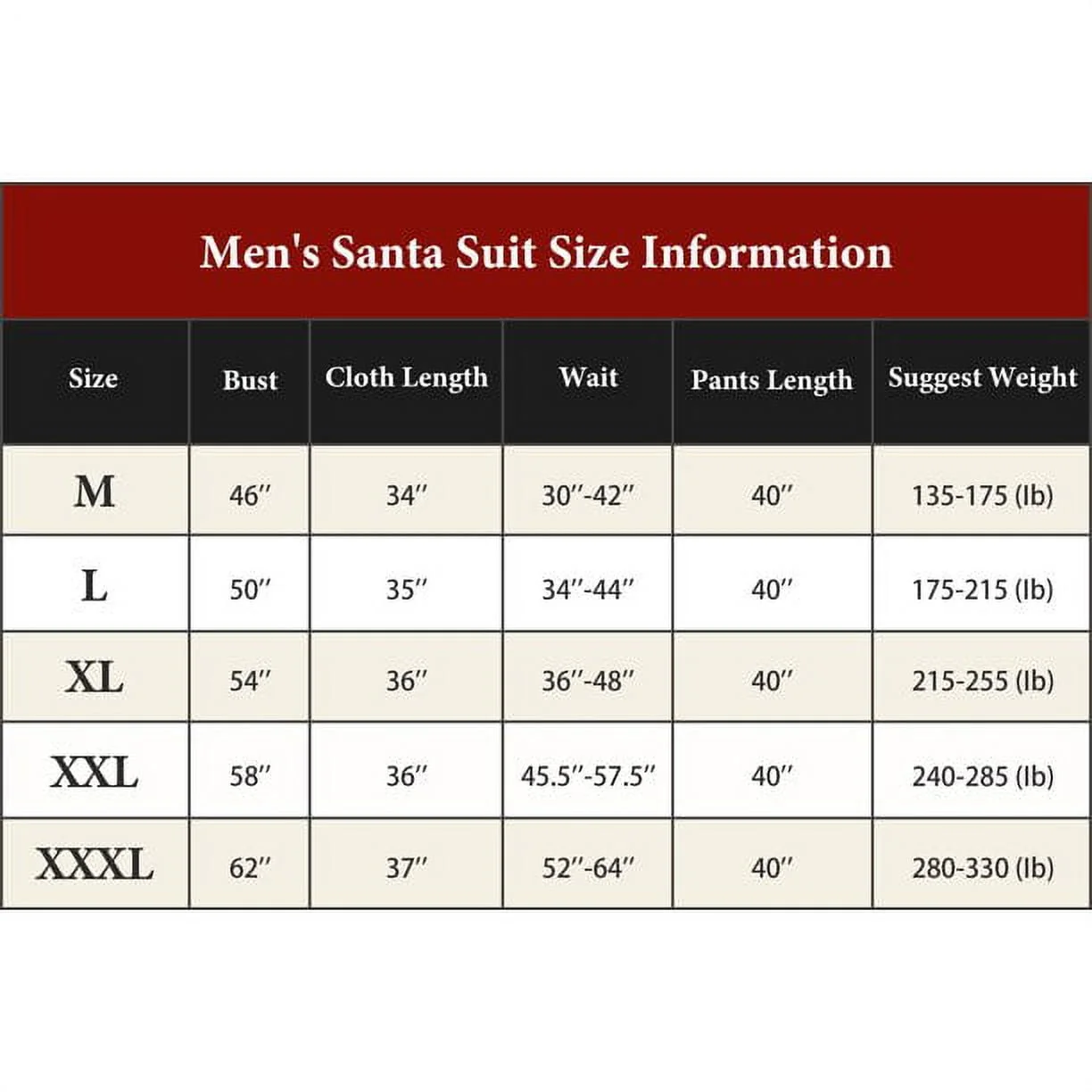 ABALAGU Deluxe Santa Costume for Men Santa Claus Suit, XL - Image 5