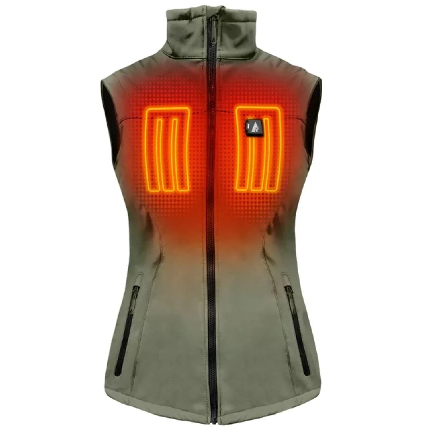 ActionHeat 5V Heated Soft Shell Vest for Ladies - Lichen Green - S