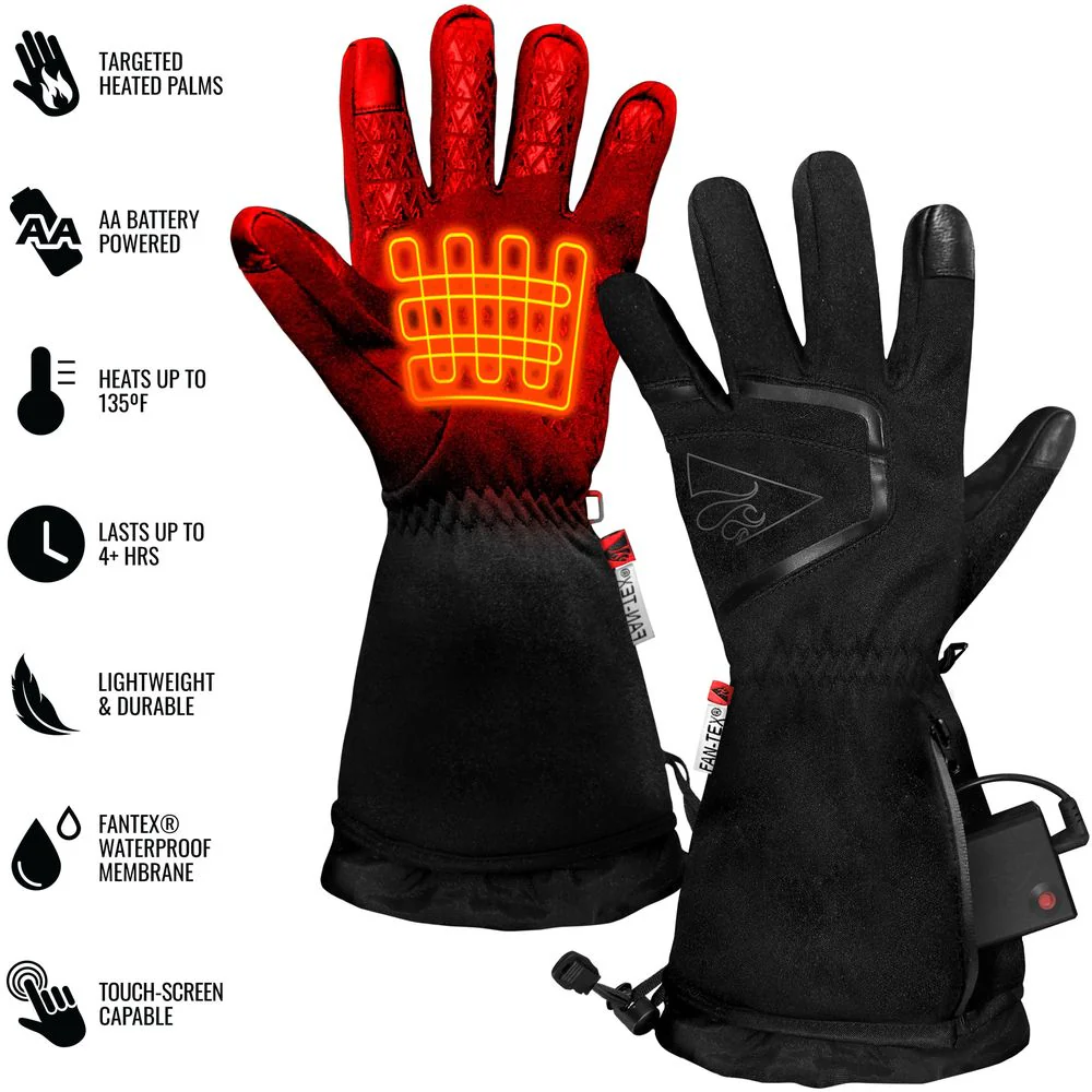 ActionHeat AH-FWGV-AA-M-L-XL Men's AA Battery Heated Featherweight Glove, L/XL Black - Image 7