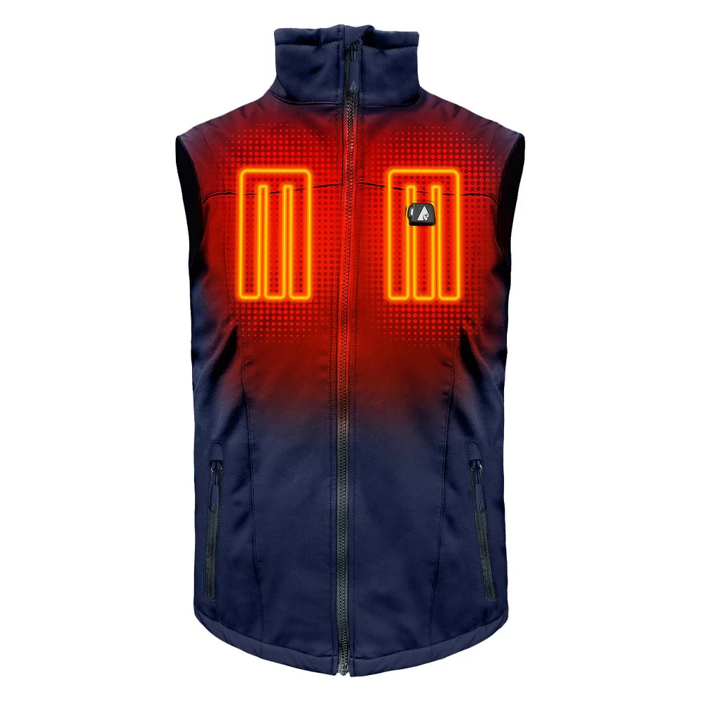 ActionHeat AH-VST-5V-M-N-X 5V Battery-Heated Softshell Vest for Men - Navy - 2XL