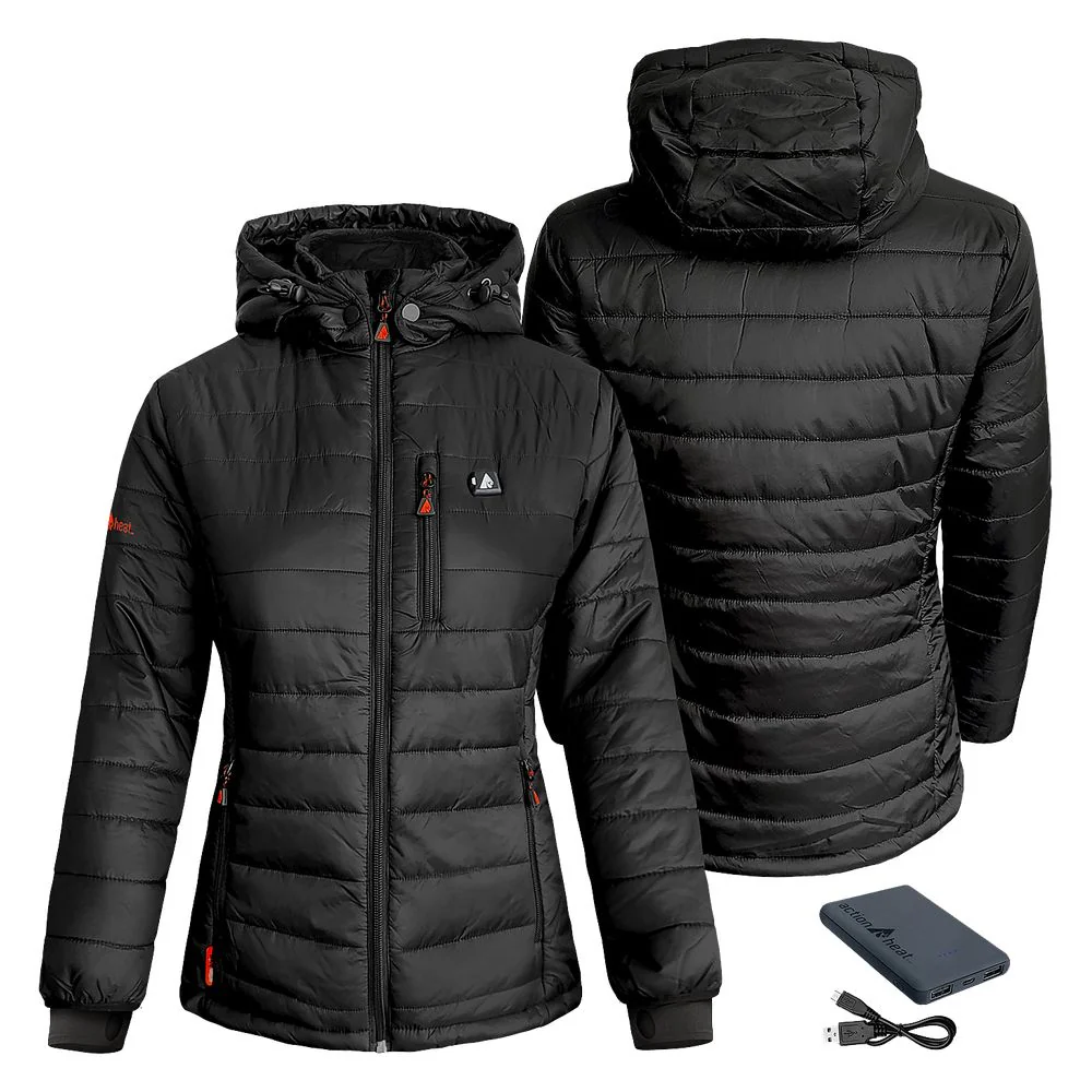 ActionHeat AHPJKT-5V-WB-S 5V Battery Heated Insulated Puffer Jacket with Hood for Ladies, Black Small - Image 7