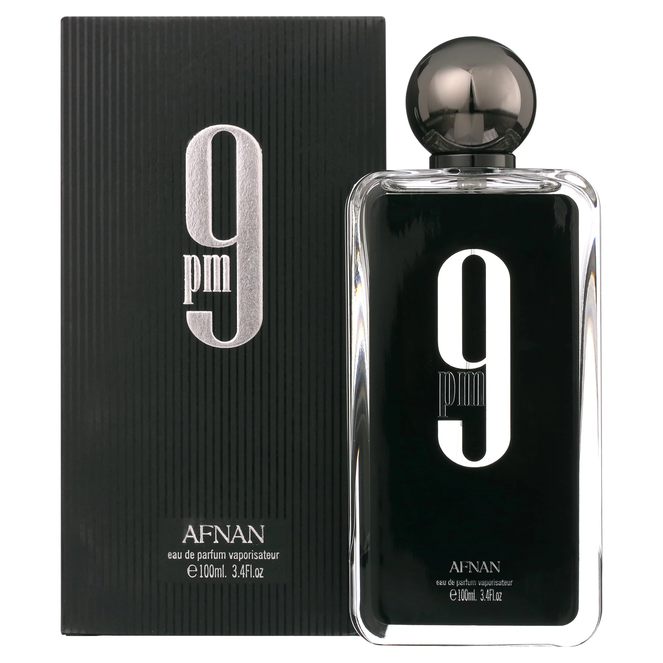 Afnan 9 PM Eau de Parfum, Sophisticated Oriental Spicy Unisex Fragrance, 3.4 oz Spray