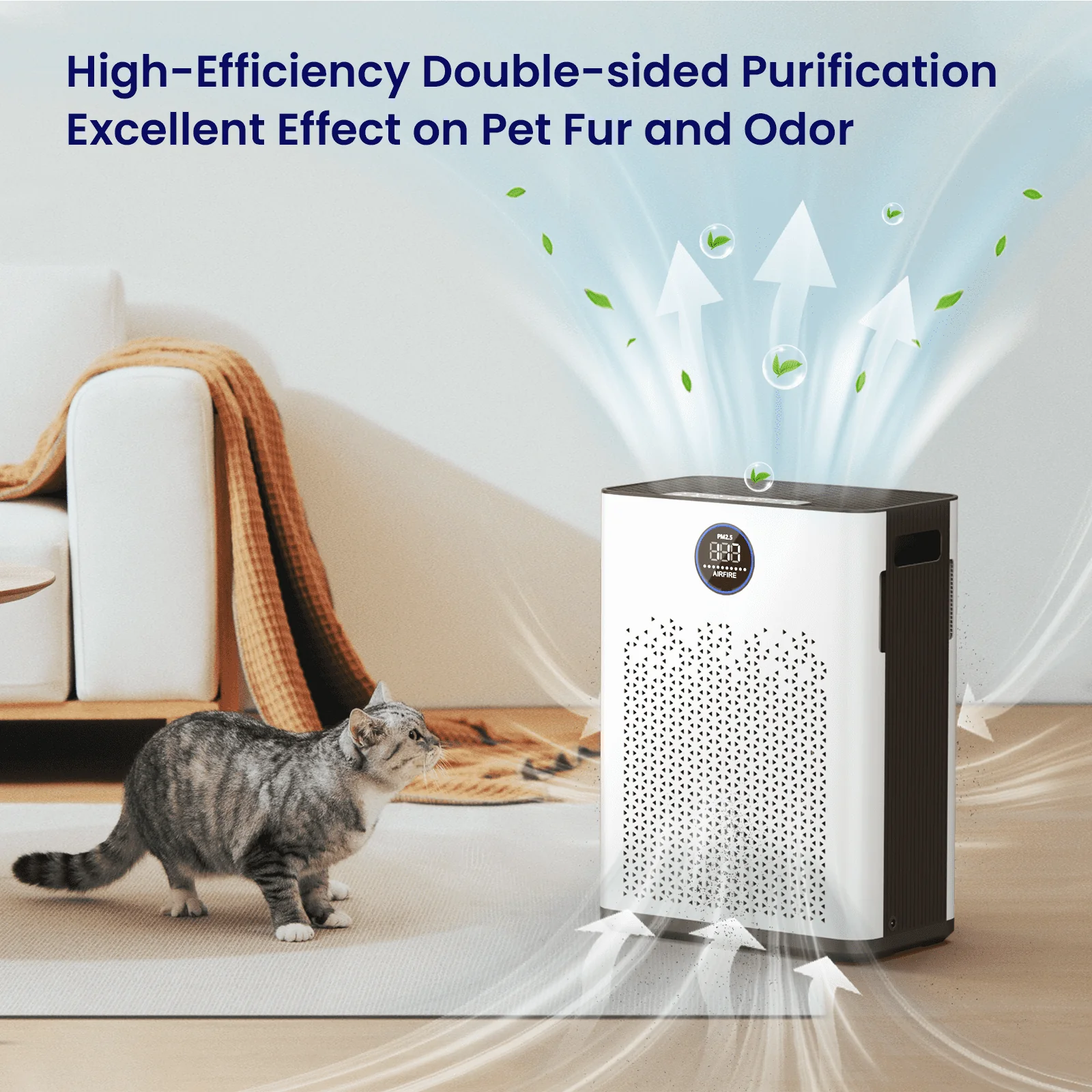 AIRFIRE AP307 Medical-Grade H14 HEPA Filter, Black + Gray - Image 3