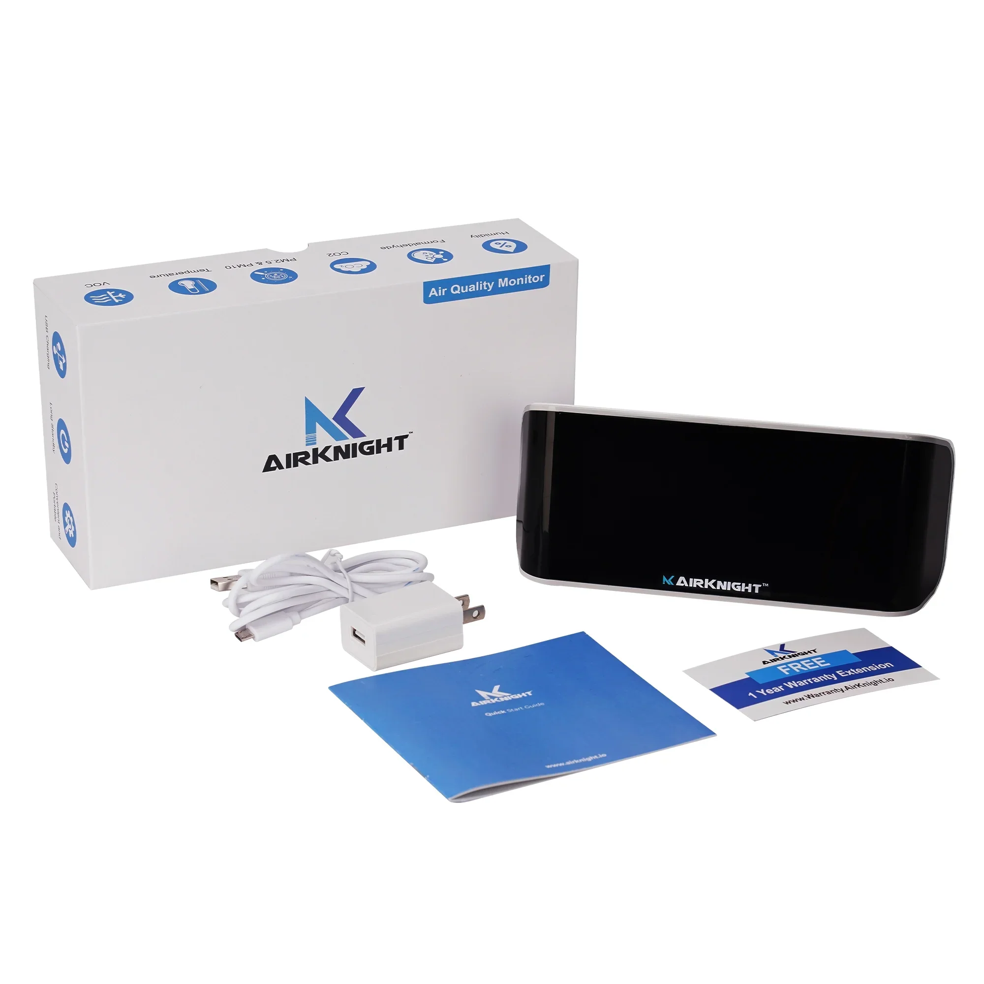 AirKnight AK1000 9-In-1 Indoor Air Quality Monitor Indoor Portable CO2 Monitor - Image 2