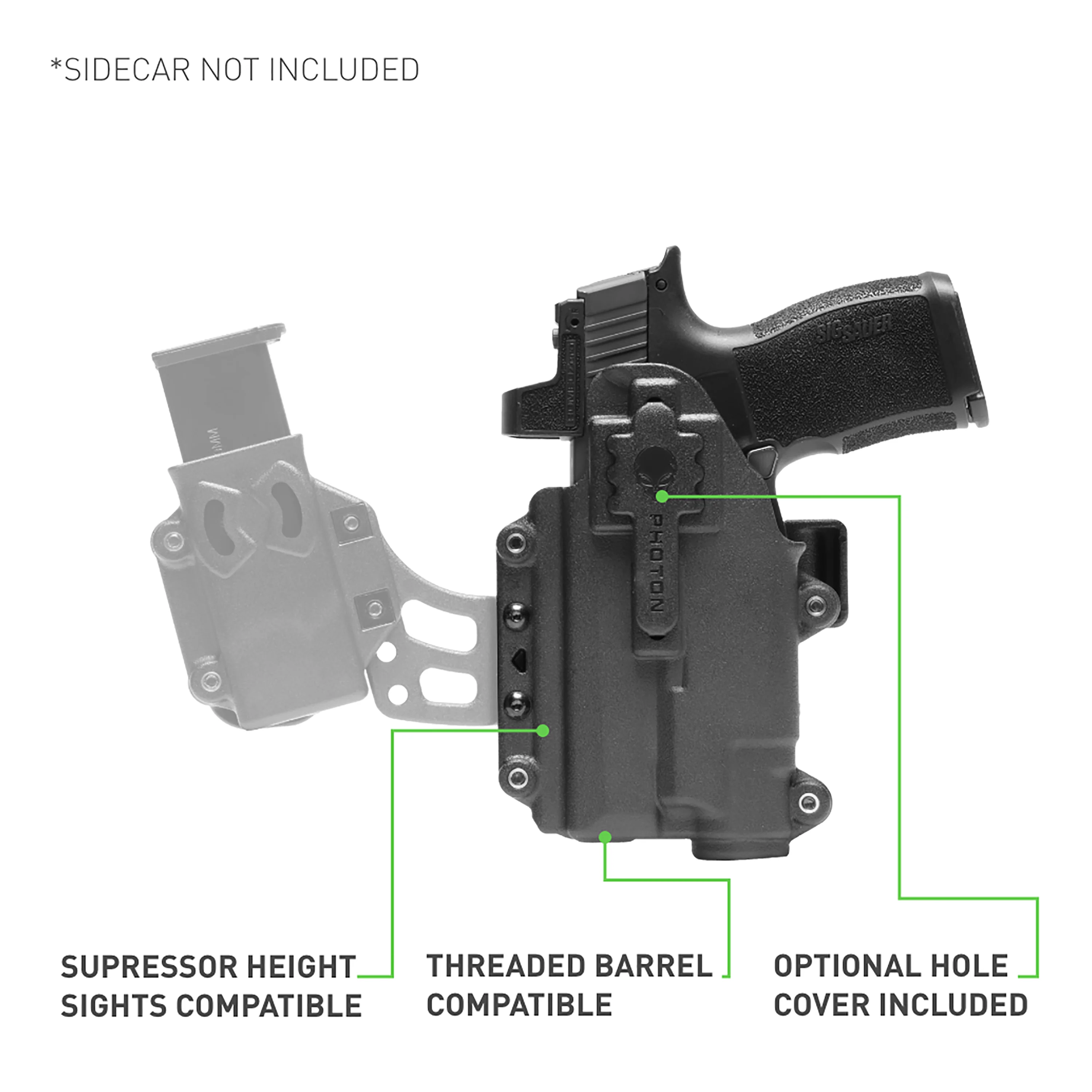 Alien Gear Holsters Photon Optics-Ready Light-Bearing Holster - TLR-7Sub - Sig P365XL/Spectre Comp - Image 2