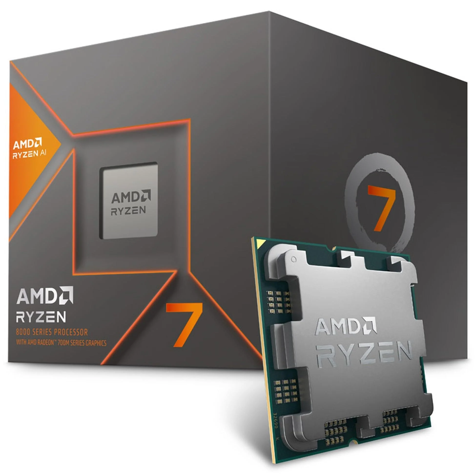 AMD Ryzen 7 8700G Desktop Processor, 8-Core 16-Thread, 4.2 GHz Base, 5.1 GHz Max Boost, Socket AM5, 65W, Integrated Radeon 780M Graphics, Silver - Image 3