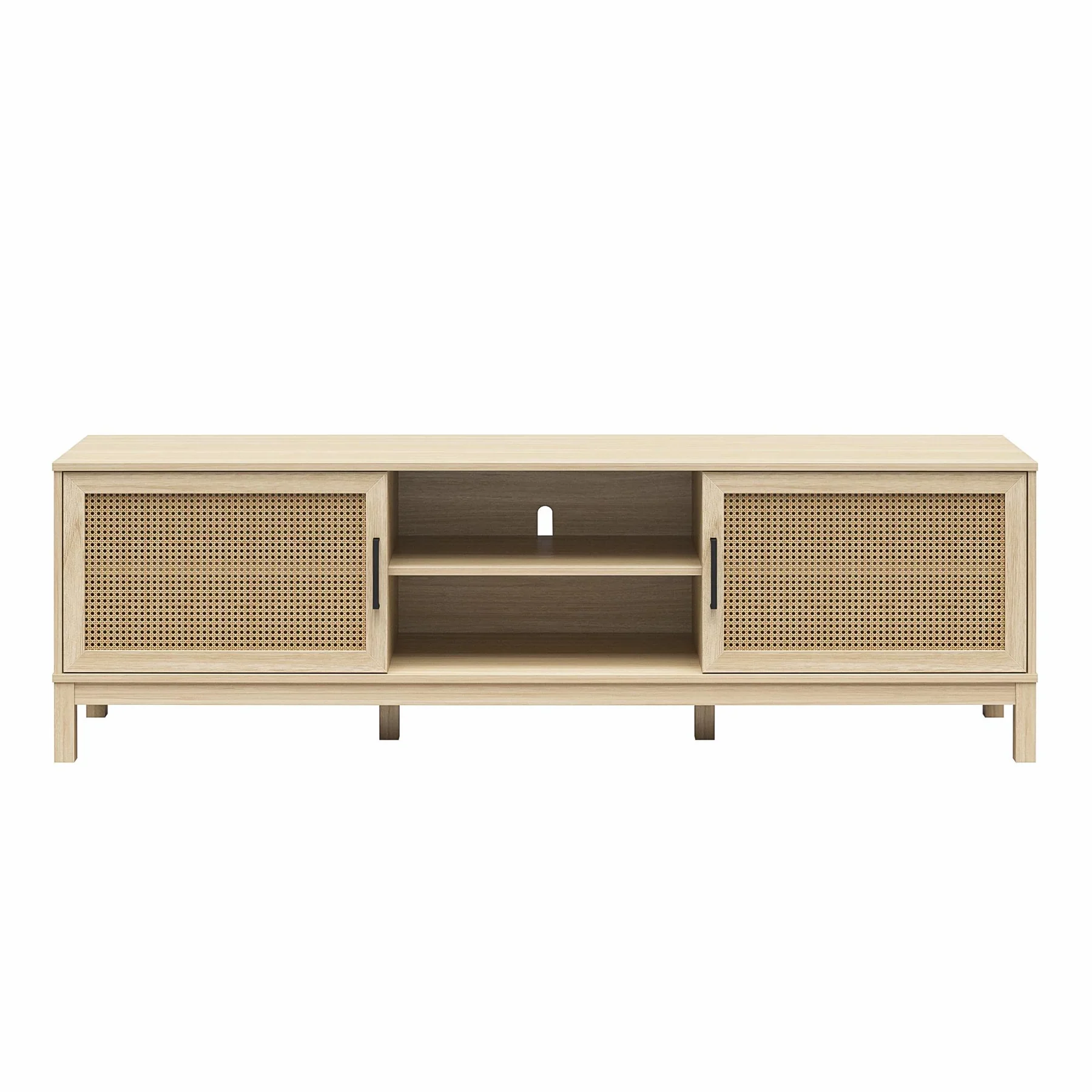 Ameriwood Home Cane TV Stand for TVs up to 85", Spring PIne - Image 2