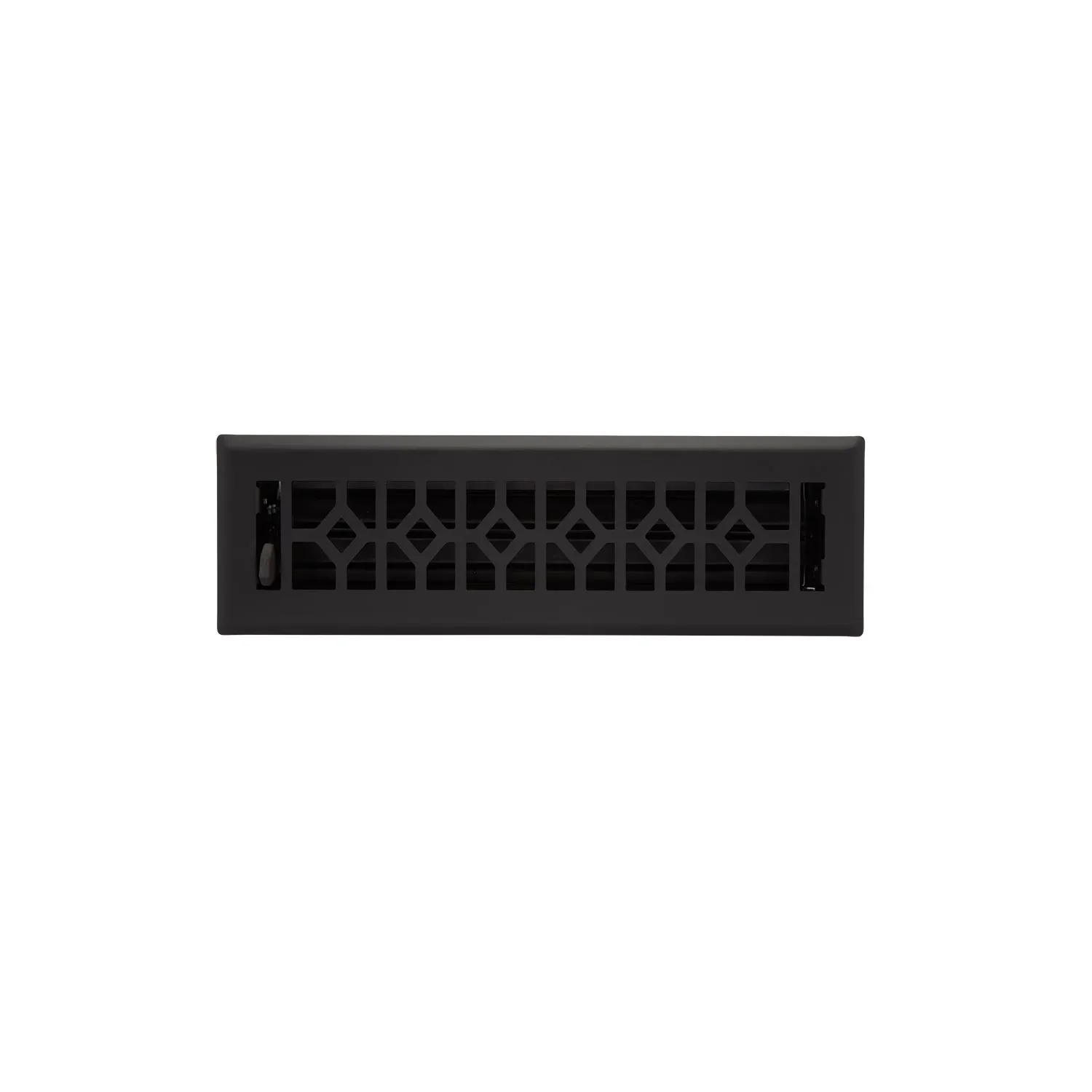 Appert Steel Floor Register - Black 2-1/4" x 10" (3-1/2" x 11-3/8" Overall)