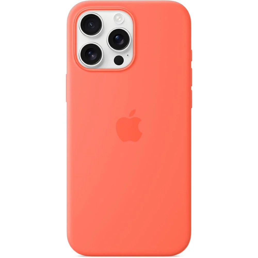 Apple iPhone 16 Pro Max Silicone Case with MagSafe and Camera Control, Tangerine - Image 3