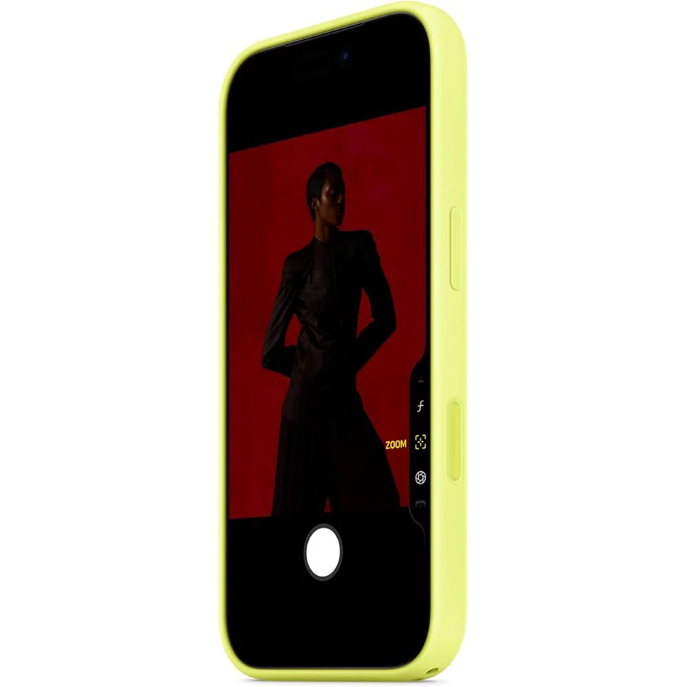 Apple MGFF4ZM/A iPhone 17 Pro Silicone Case with MagSafe - Neon Yellow - Image 2