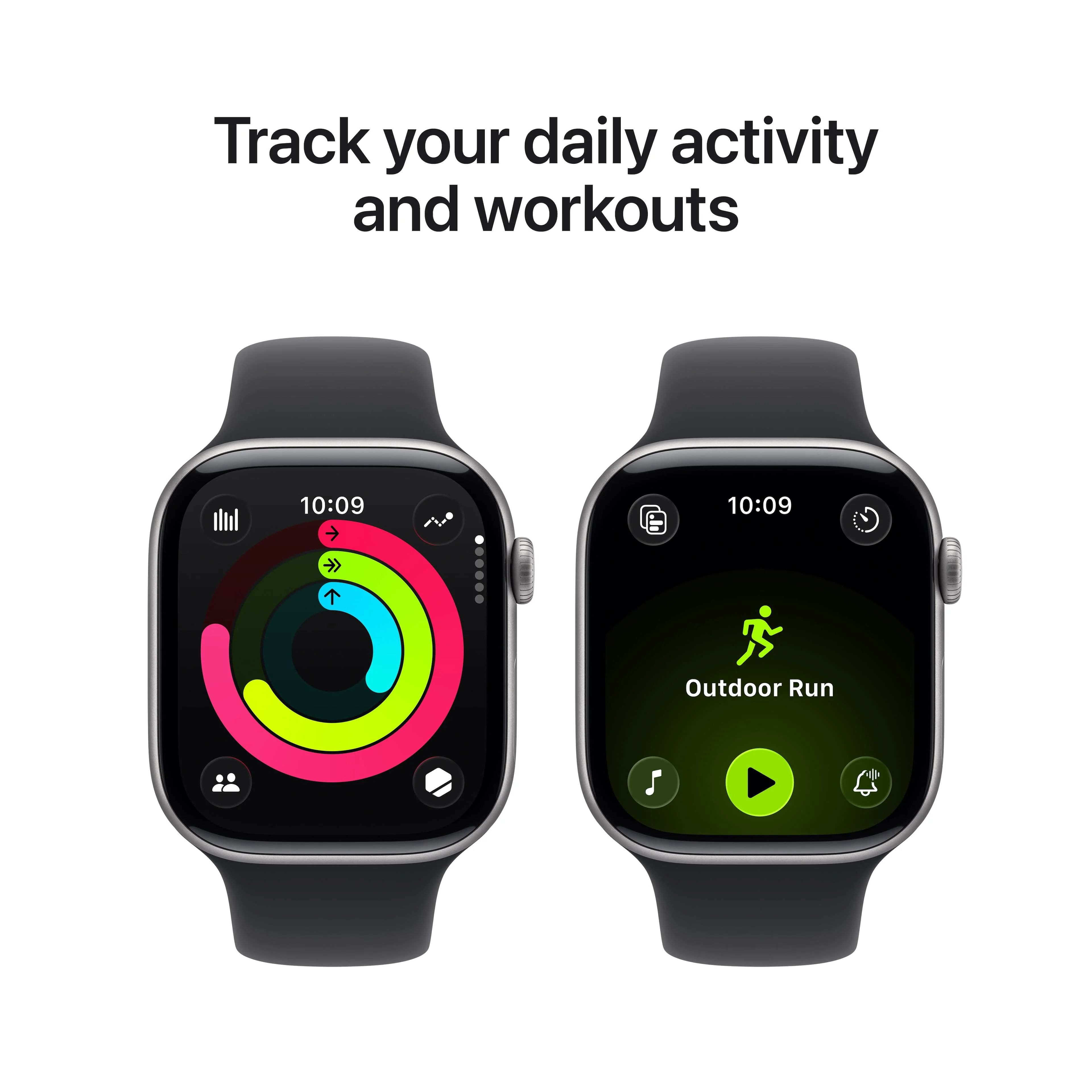 Apple Watch Gen 11 Series 11 46mm Space Gray Aluminum - Black Sport Band MEV44LW/A - Image 3