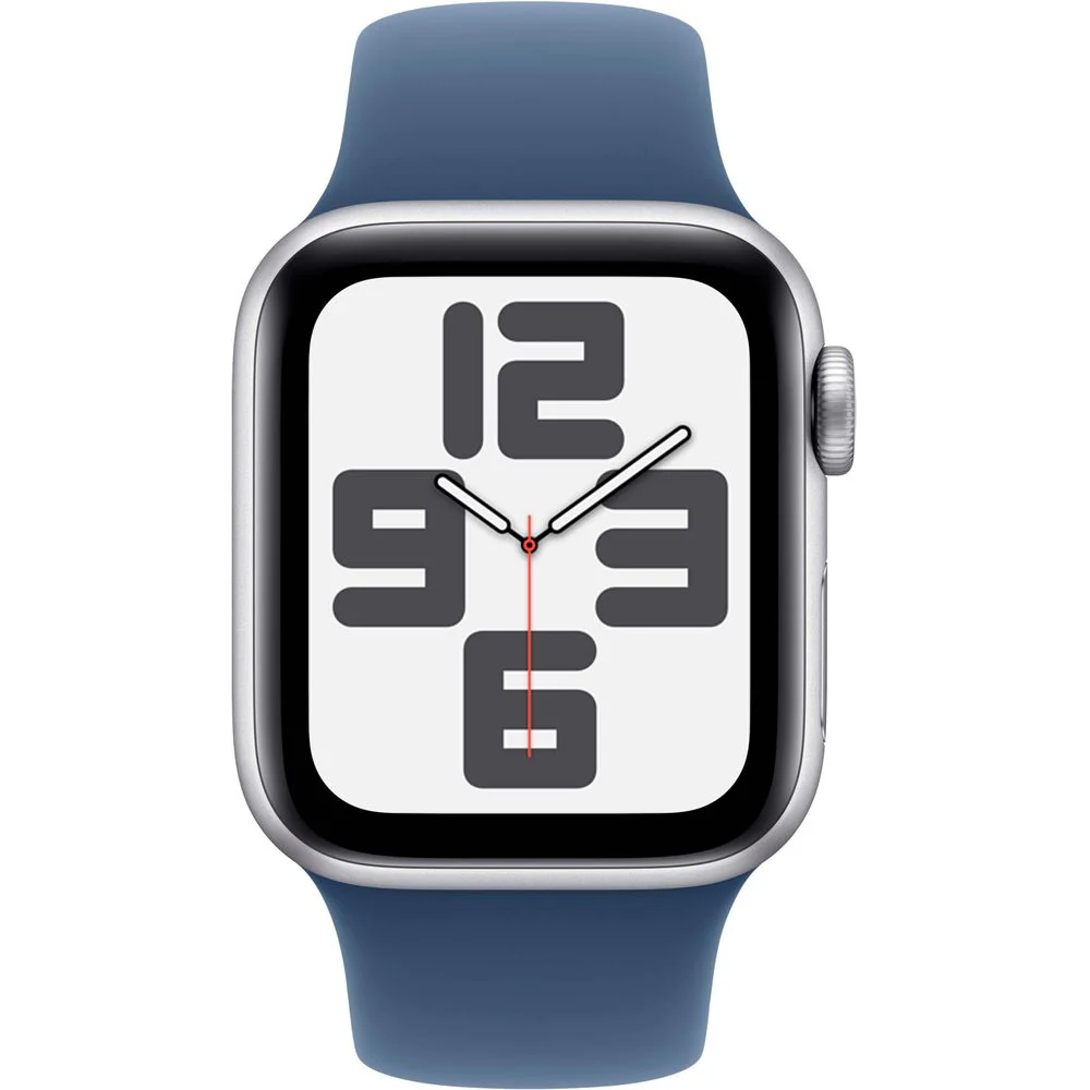 Apple Watch SE 2 Cell 40mm Silver Aluminum - Denim Sport Band MXFV3LL/A - Image 2