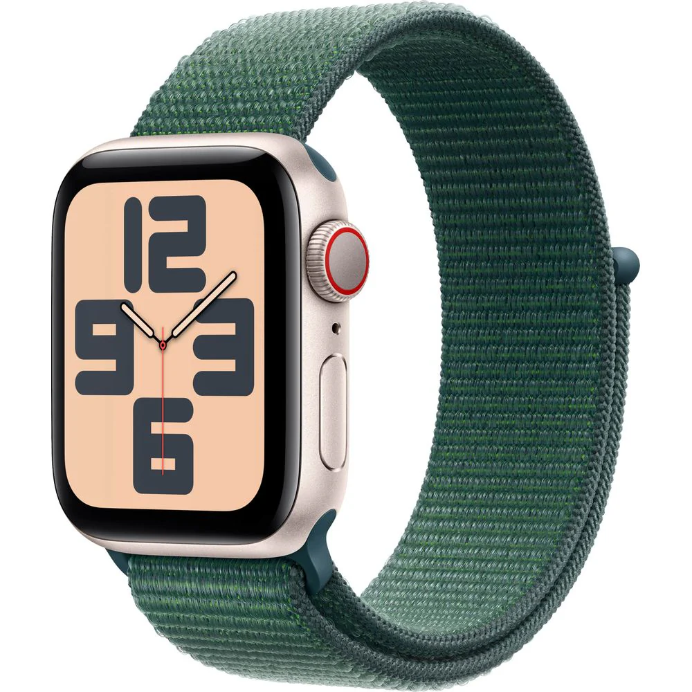 Apple Watch SE 2 Cell 40mm Starlight Aluminum - Lake Green Sport Loop MXFX3LL/A