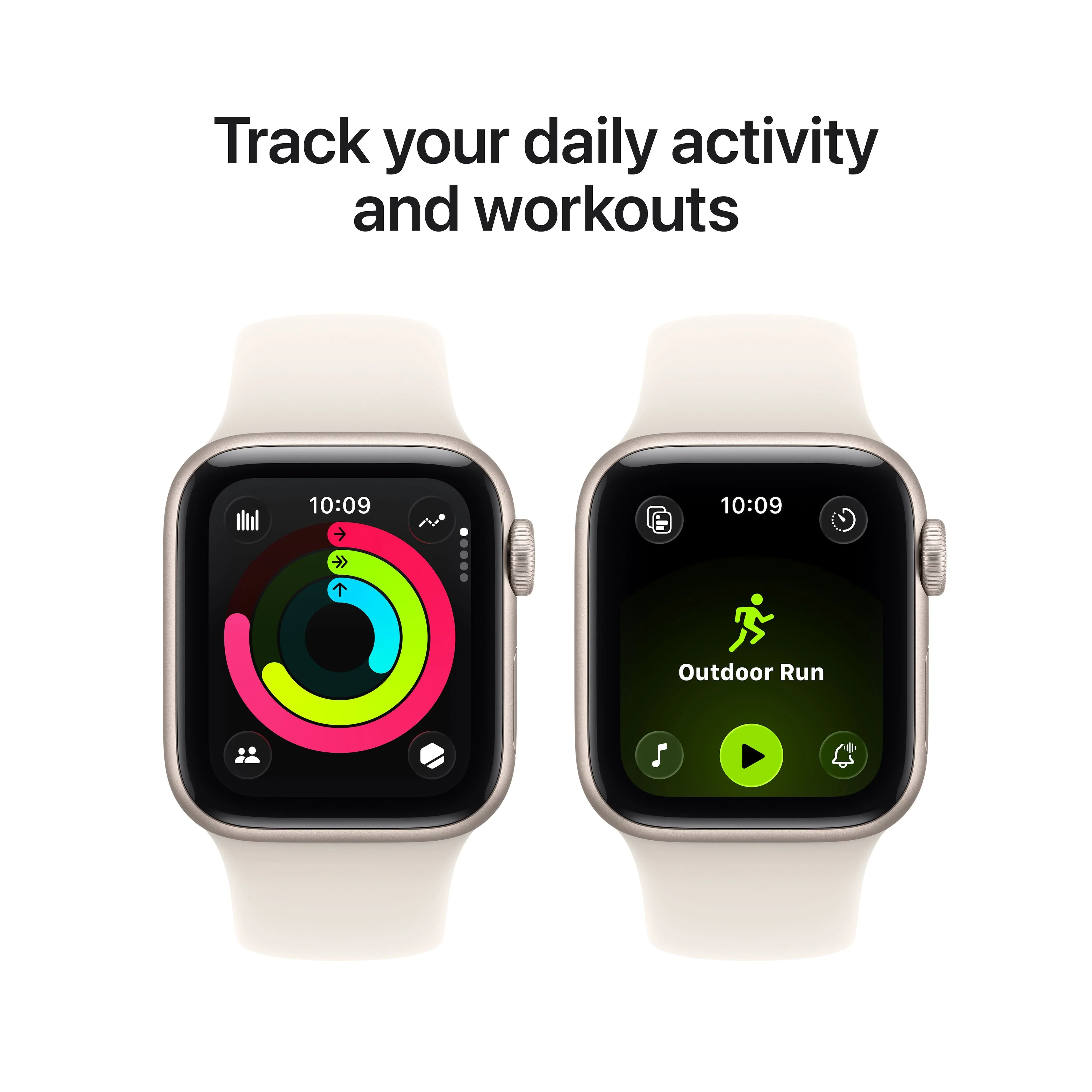 Apple Watch SE 3 40mm Starlight Aluminum - Starlight Sport Band MEH34LW/A - Image 4