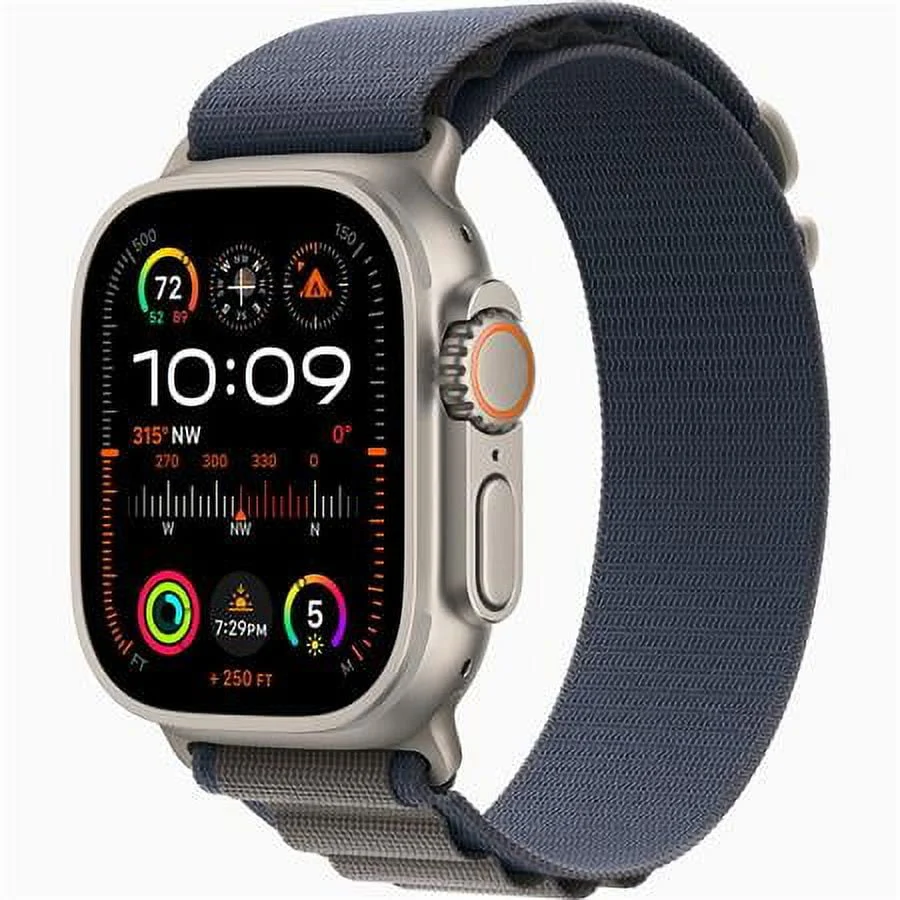 Apple Watch Ultra 2 49mm Silver Titanium - Blue Alpine Loop MREK3LW/A