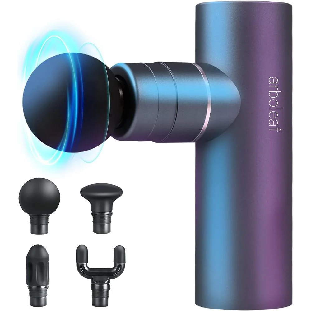 Arboleaf Mini Massage Gun, Handheld Deep Tissue Percussion with Heat and Cold Therapy, Portable Gray, CM20C - Image 4