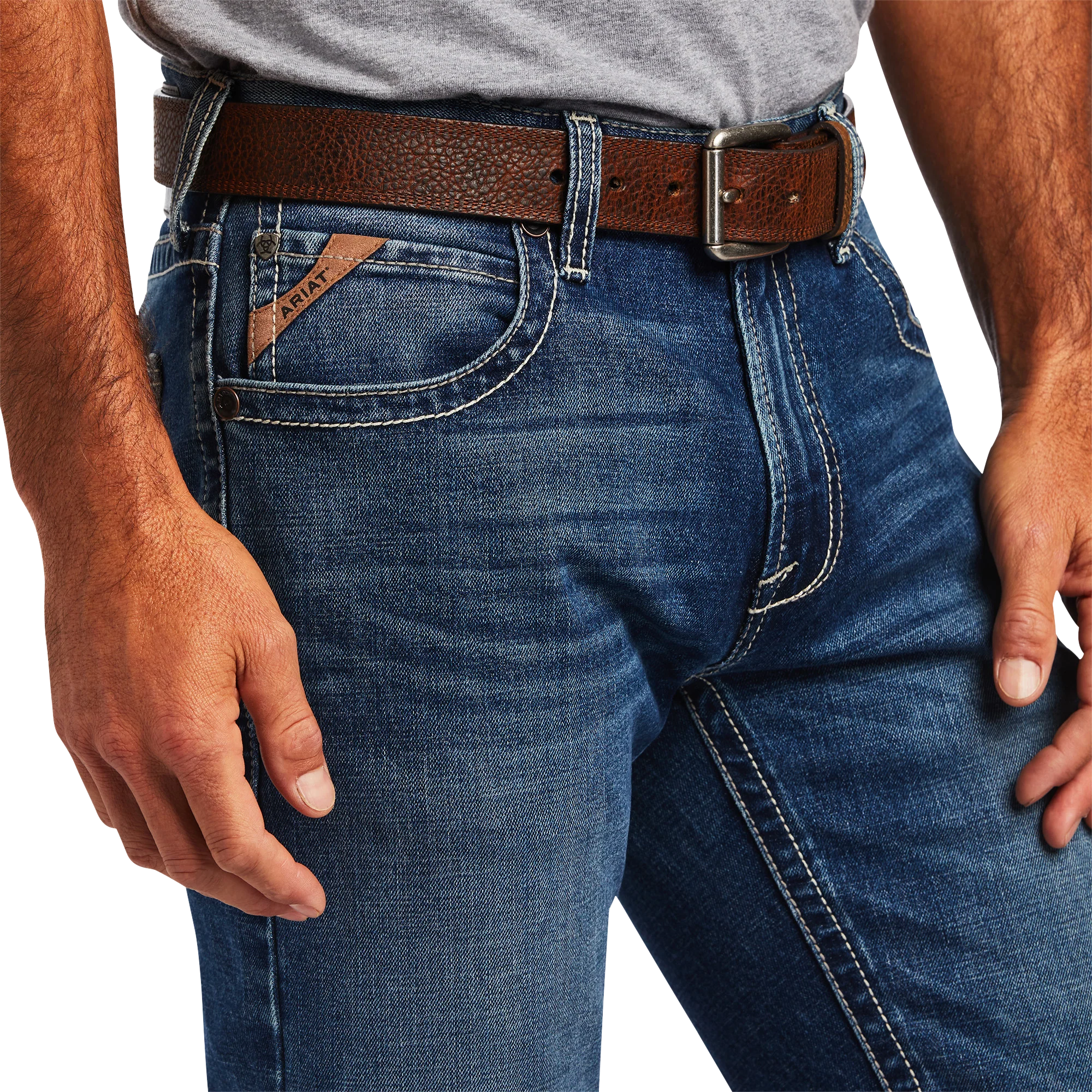 Ariat M5 Straight Marston Straight-Leg Jeans for Men - Walden - 40x30 - Image 3
