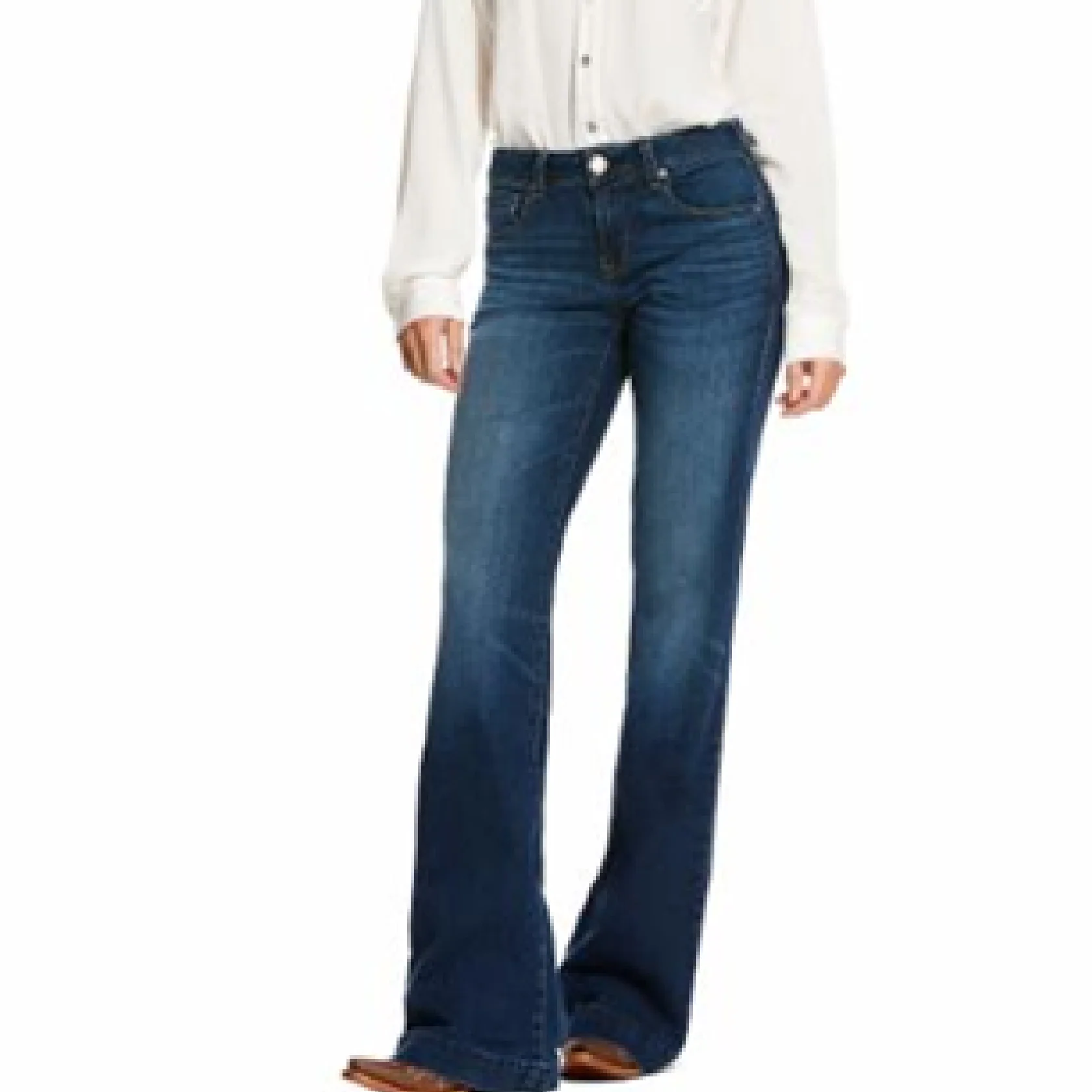 Ariat Mid-Rise Stretch Kelsea Wide-Leg Jeans for Ladies - Joanna - 27 - Image 3