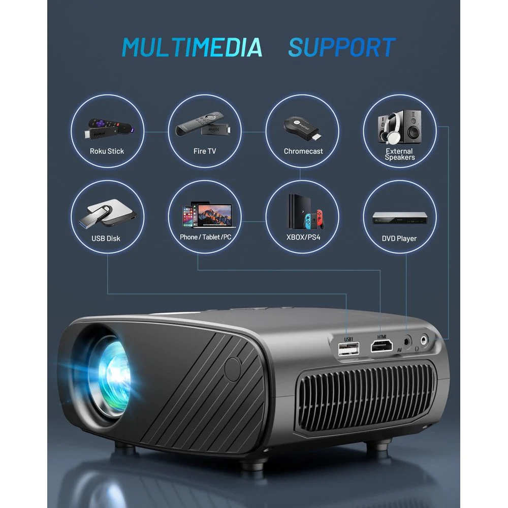 ARTSEA 200" Class FHD (1080P) LCD Mini projector (128B) - Image 4