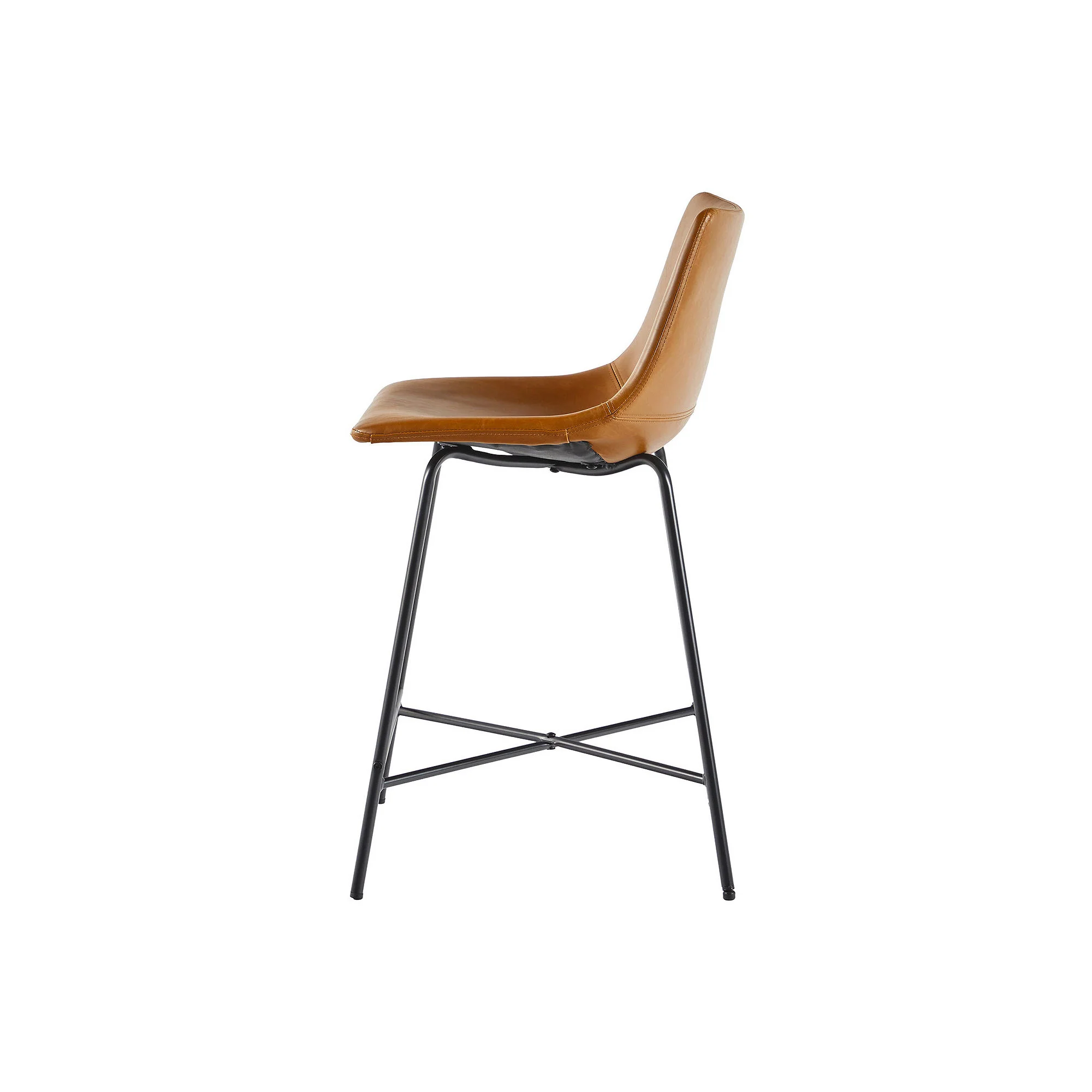 Asstd National Brand 2-Pc. Counter Height Upholstered Bar Stool - WHISKEY BROWN ONE SIZE - Image 4