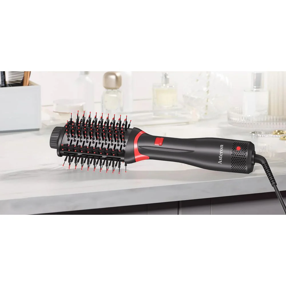Asteron AS508-70 One Setp Titanium Brush Dryer, 2.76, Black & Red - Image 3