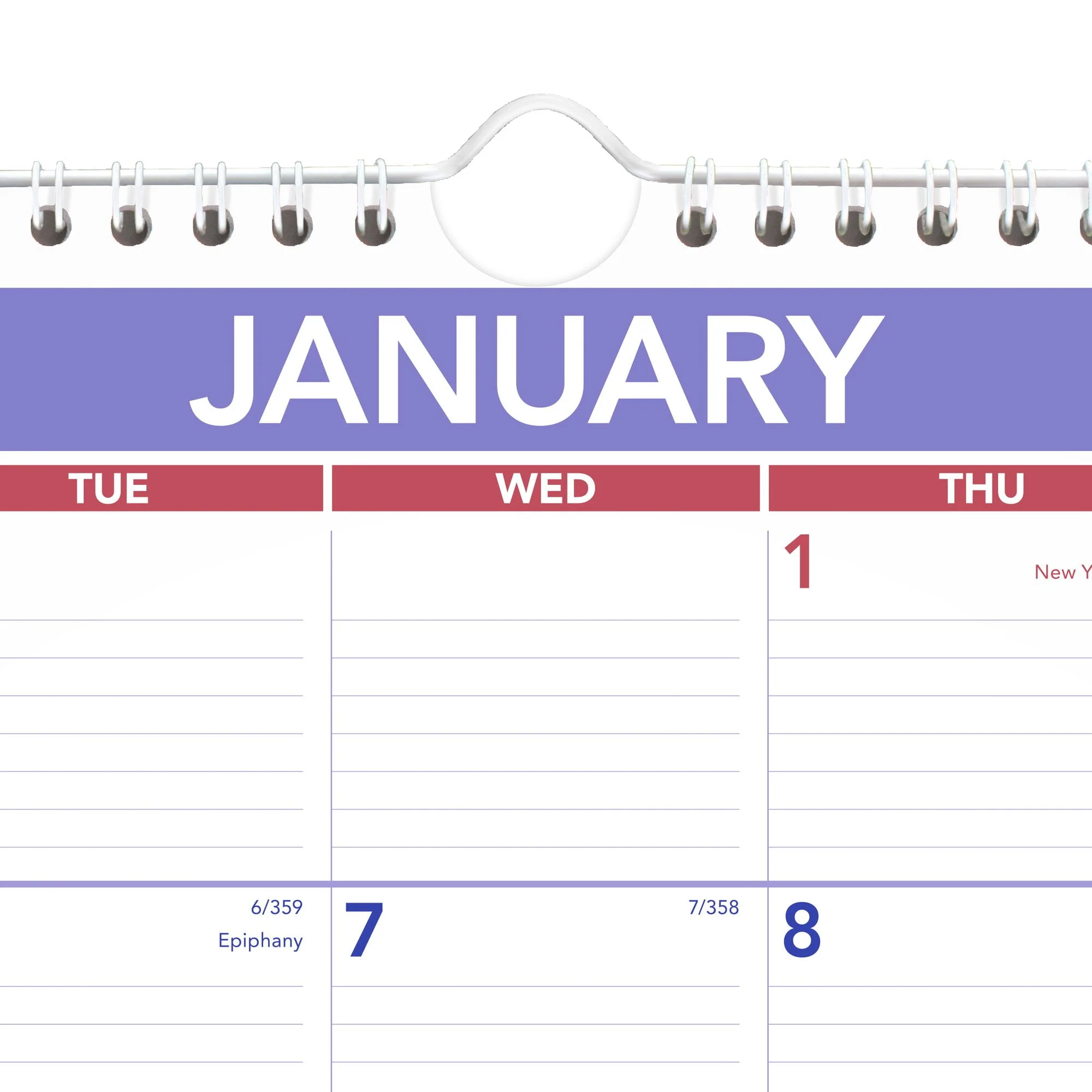 At-A-Glance 2026 Monthly Wall Calendar, 15 x 12 in, Medium, White Purple, Twin Wire Binding, PM82826 - Image 3