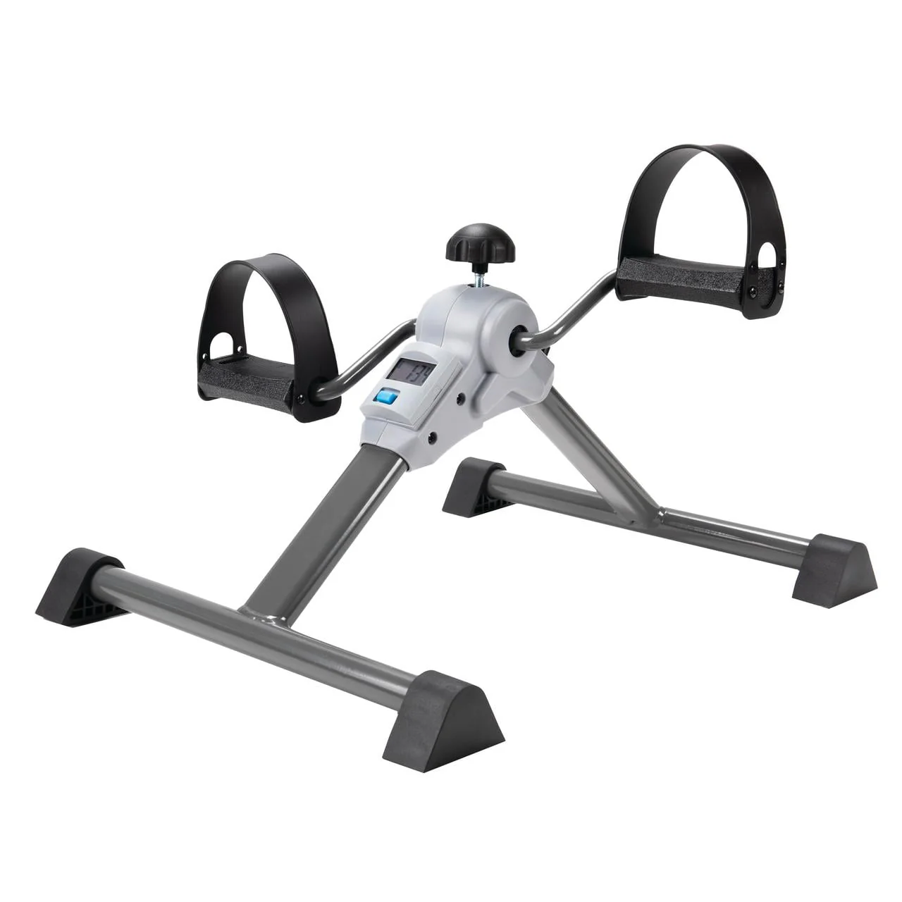 Athletic Works Folding Mini Trainer Bike, Adjustable Resistance, Built-In LCD Monitor, Gray, WMAW-150101-RC