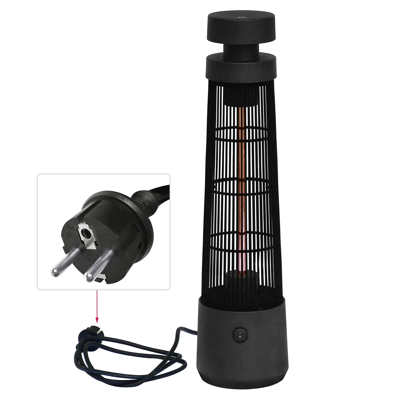 ATR ART to REAL 1200W Patio Infrared Electric Freestanding Heater, IP55 Waterproof, Touch Switch, Black - Image 10
