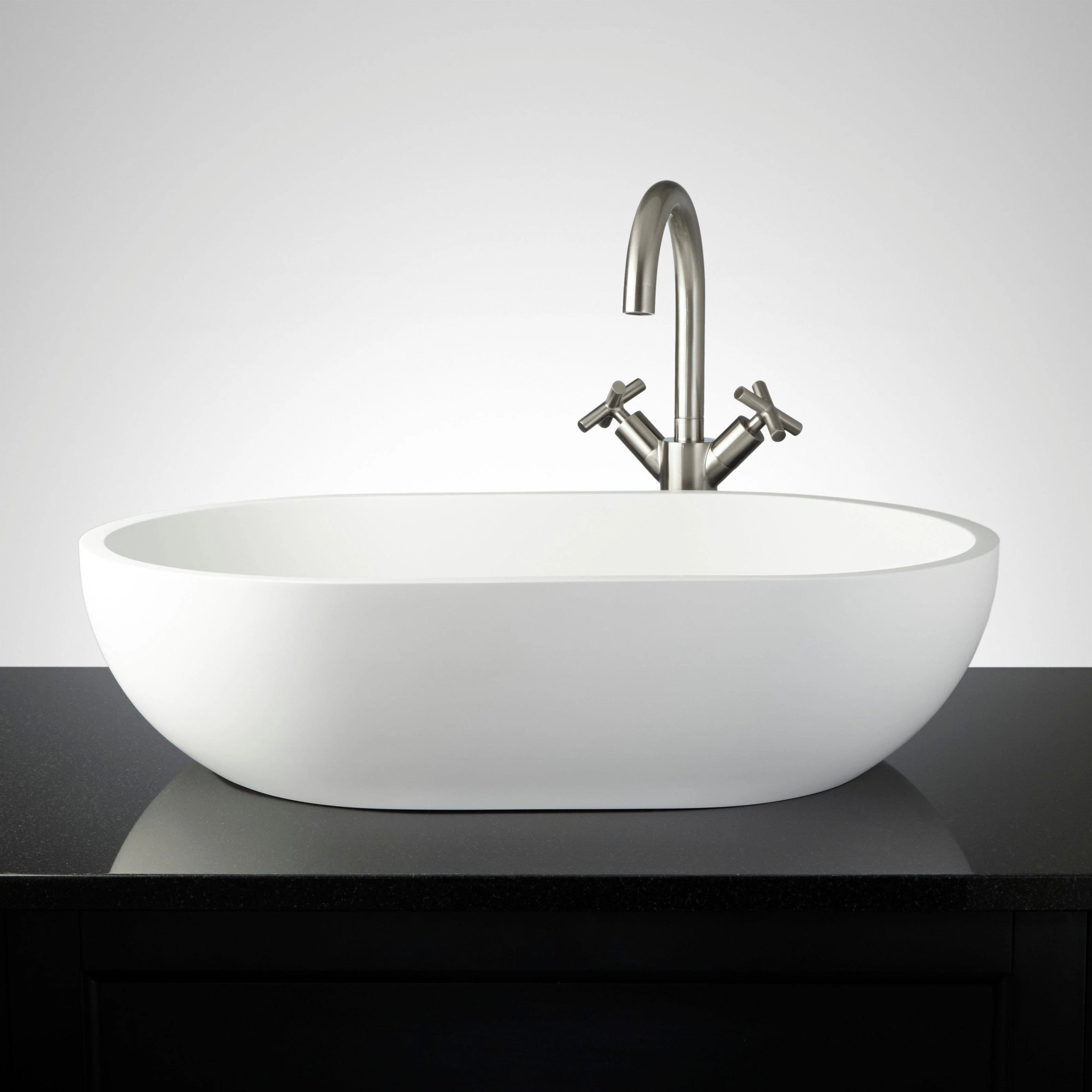 Signature Hardware SH129071MWH Atria Matte Resin Vessel Sink