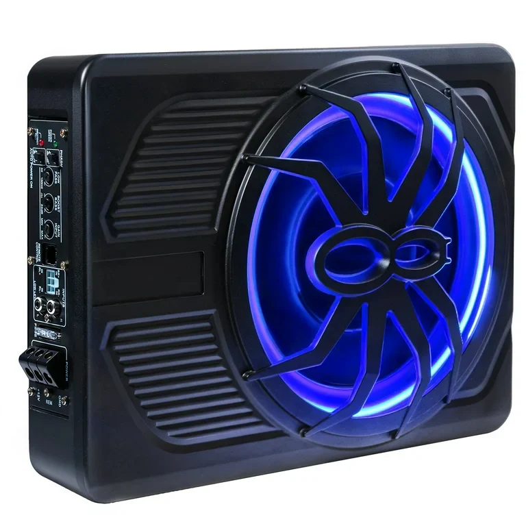 Audew Ultra-thin10" Large-Caliber Subwoofer With Blue LED Ambient - High Quality - Image 3
