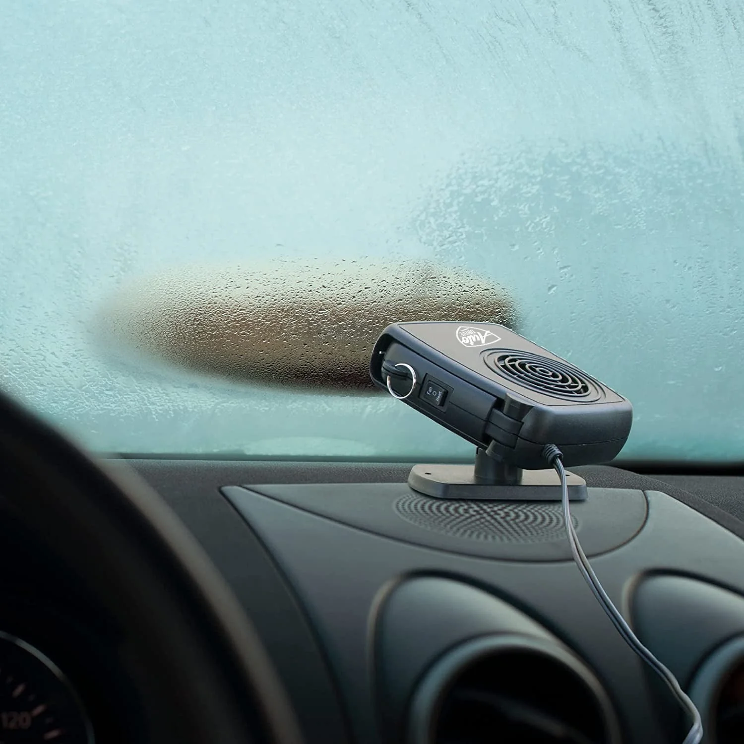 AutoDrive 12 Volt Window Fan & Defogger With Stand, Black - Durable - Image 2