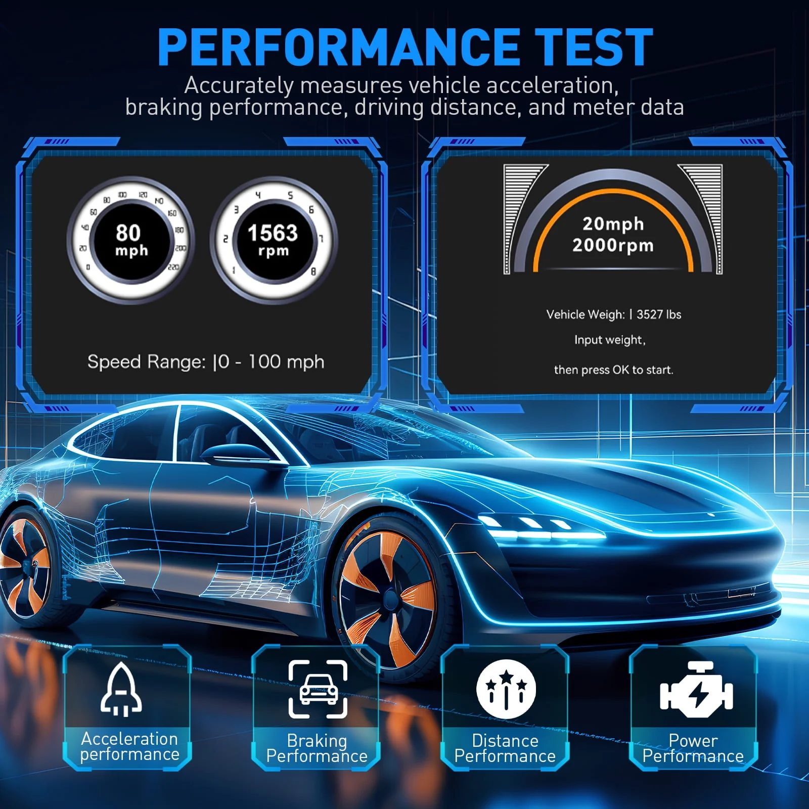 AVAPOW AV-D600 OBD2 Scanner Automotive Diagnostic Tool with Engine, ABS, SRS, Transmission Diagnostics, 3 Reset Services - Image 5