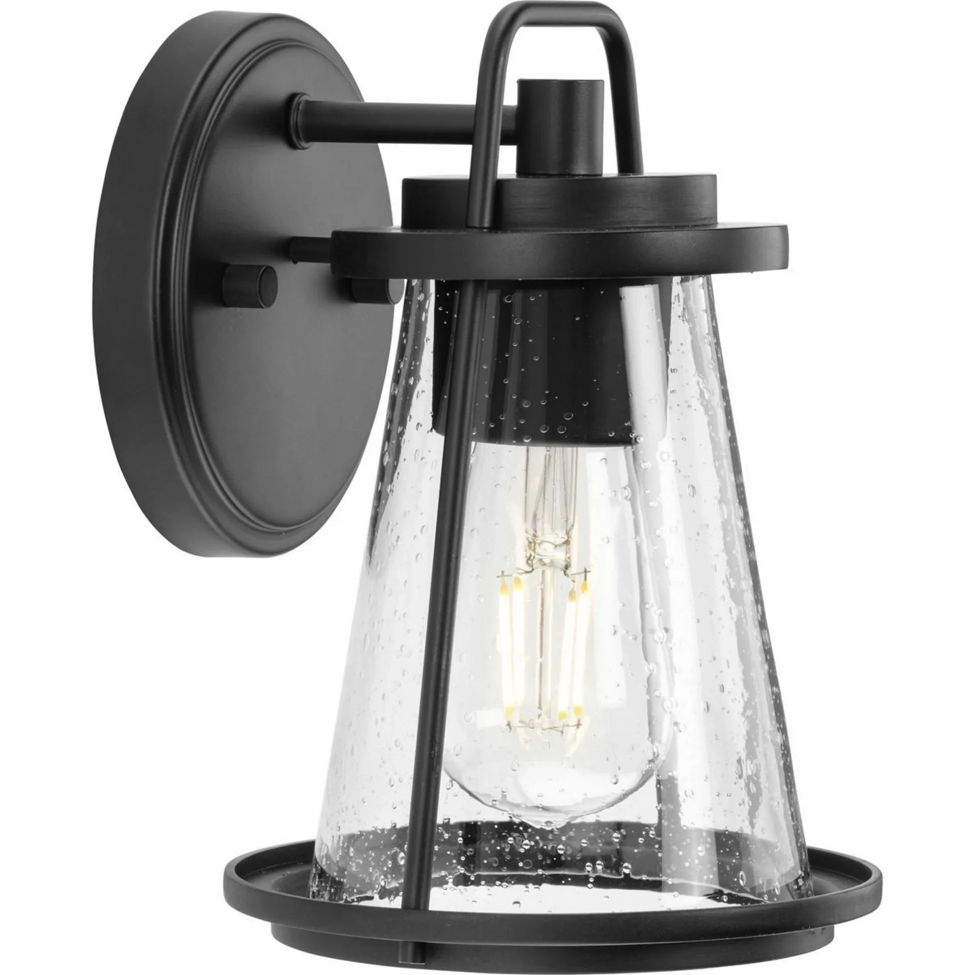 Avec 23560001031 Clifford Collection Modern Craftsman Matte Black Outdoor Wall Lantern with Clear Glass Shade, Single - Image 4