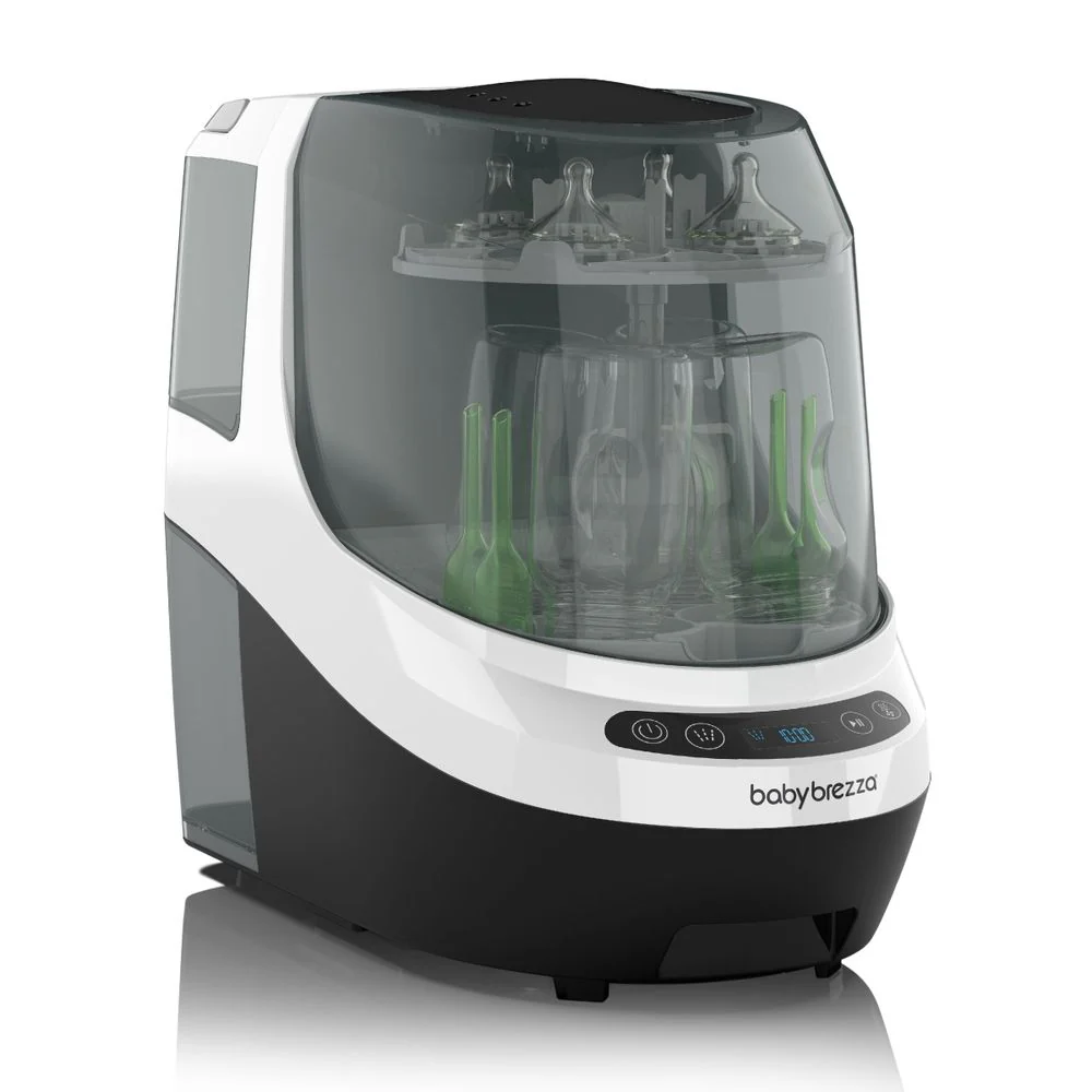 Baby Brezza Bottle Washer Pro, Automatic Bottle Washer Sterilizer Dryer, White, 4 Bottle Capacity, BRZ0103