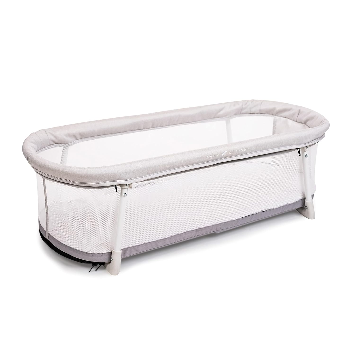 Baby Delight BD06280 Snuggle Nest Bassinet, Portable Baby Bed, for Infants 0-5 Months, Driftwood Grey