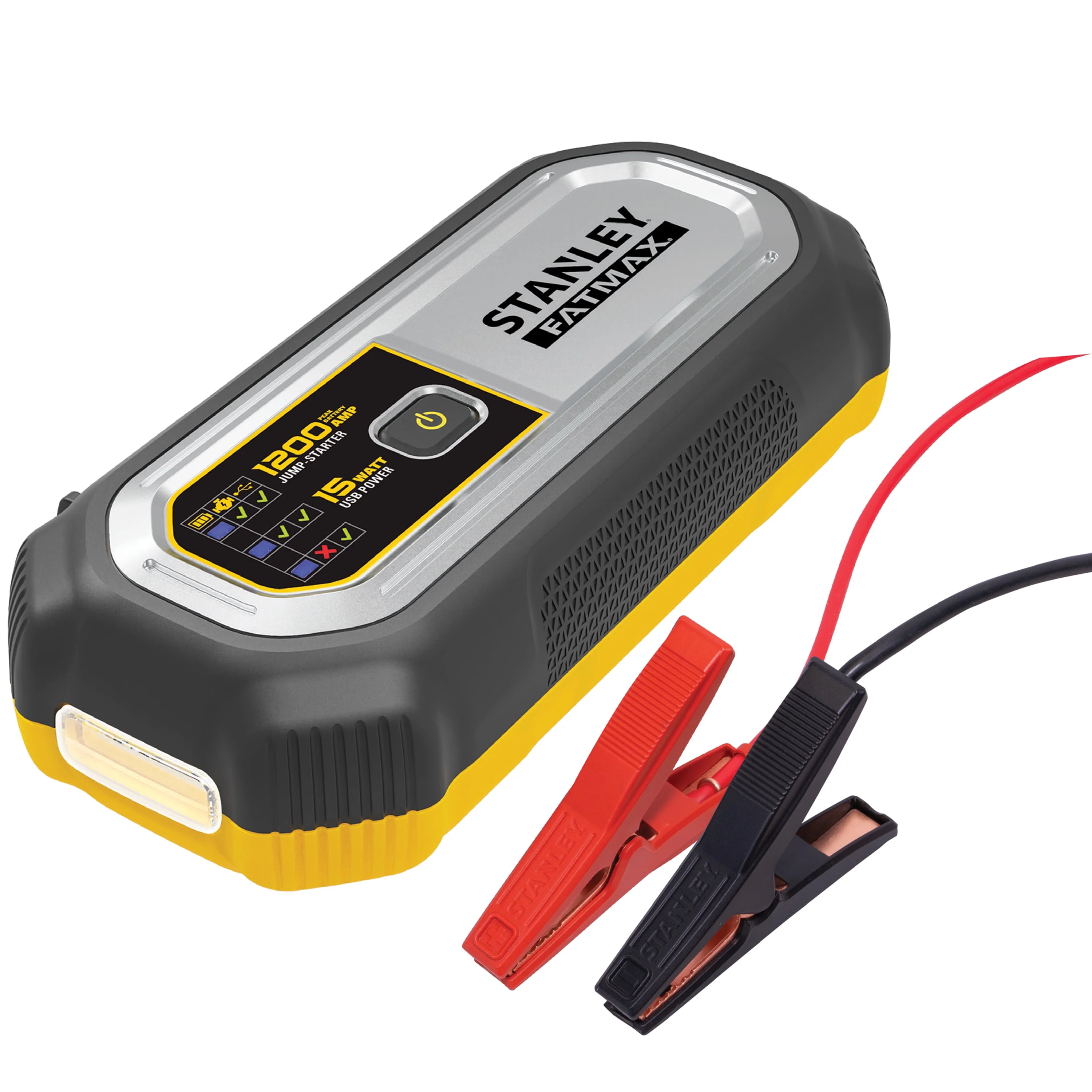 Baccus Global Stanley LJ12FC Lithium Jump Starter, 1200 Peak Amps, Dual USB Charging Ports, Reverse Polarity Protection, Bright LED Light, Powder-Coated Metal Clamps - Image 4