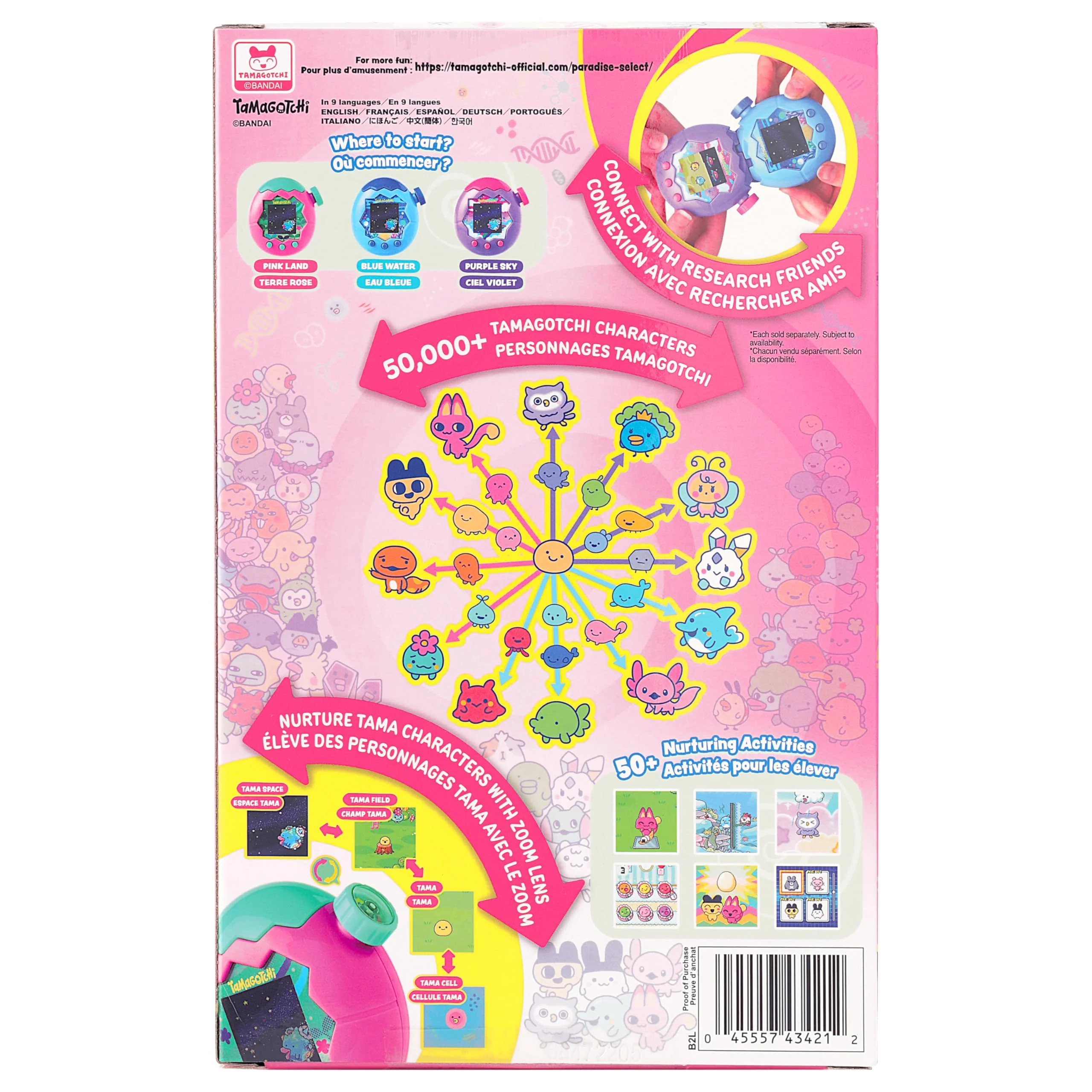 Bandai Tamagotchi Paradise Pink Land Digital Pet with Zoom Dial, 50,000+ Character Variations, Multicolor - Image 2