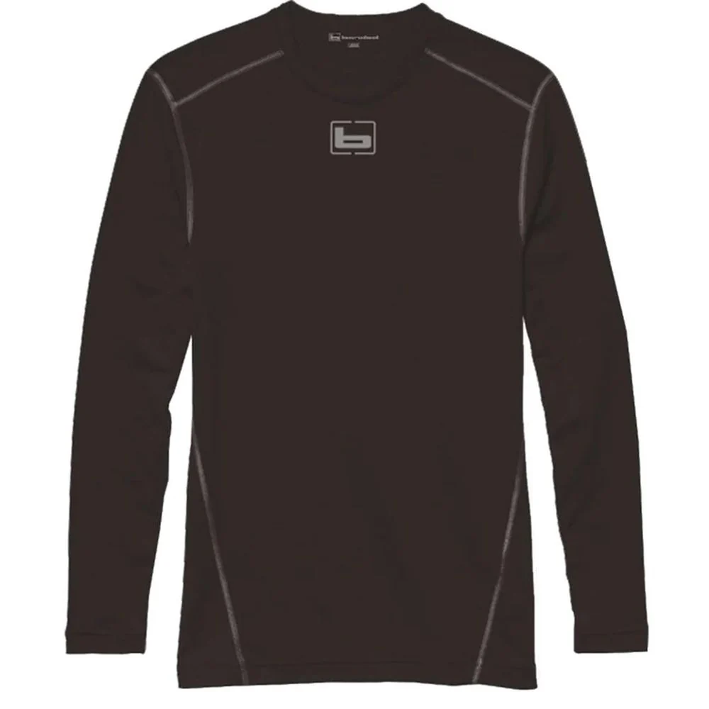Banded Base Synthetic Top, Long Sleeve Base Layer with Brushed Heat Grid, Moisture-Wicking, Quick-Drying, Anti-Odor, Black Coffee, XL, B1030021-BK-XL - Image 3