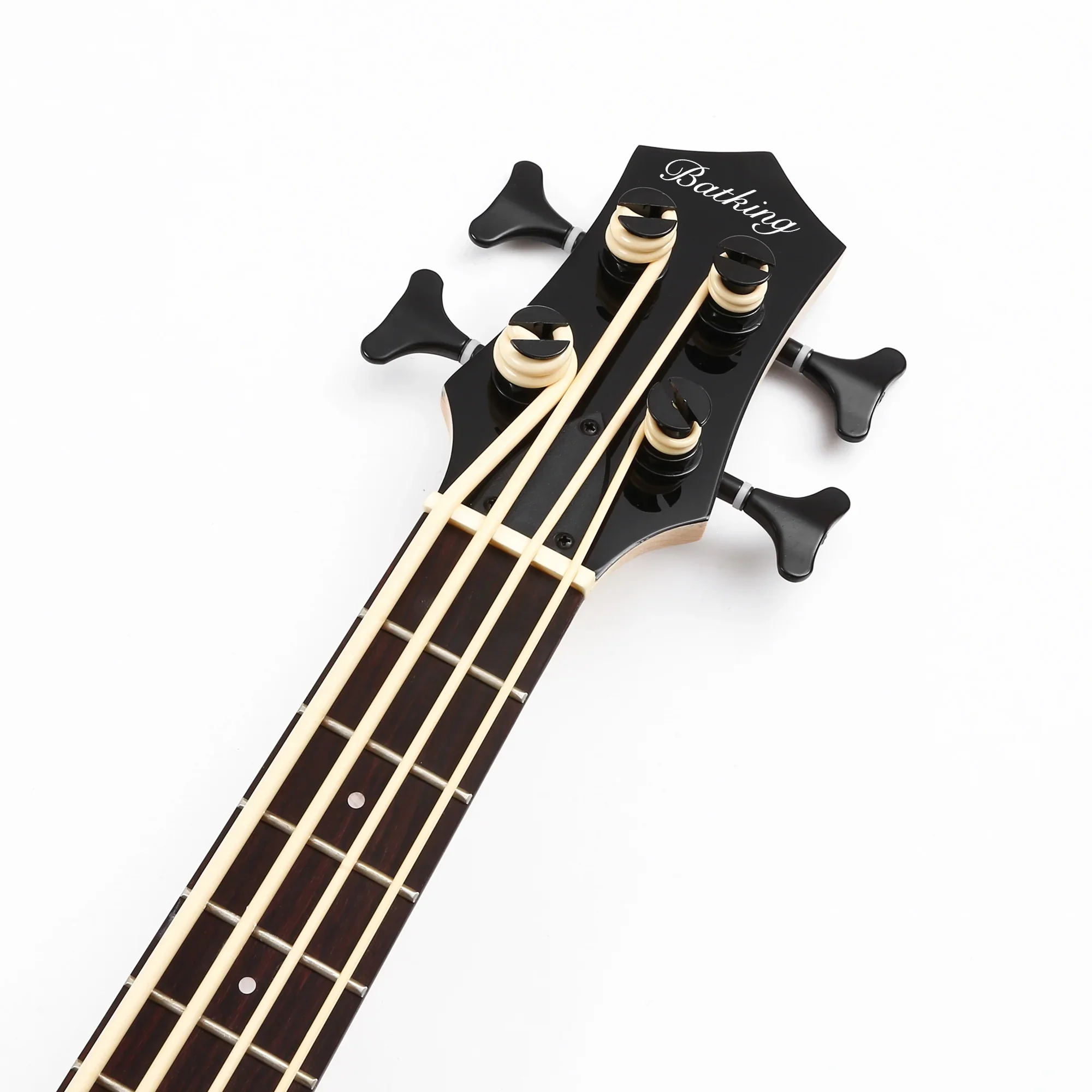 Batking Ukulele Bass Electric Ubass, 4 String Bass Ukelele Fretted with Gig bag in Black - Image 2