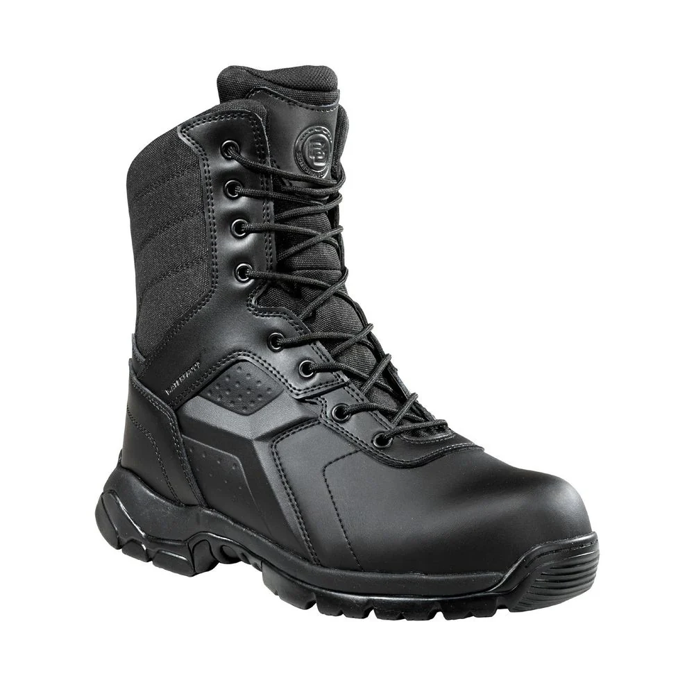 BD Protective Equipment BOPS8001 10.5/M Battle Ops 8'' Waterproof Side-Zip Tactical Duty Boots for Men - Black - 10.5M