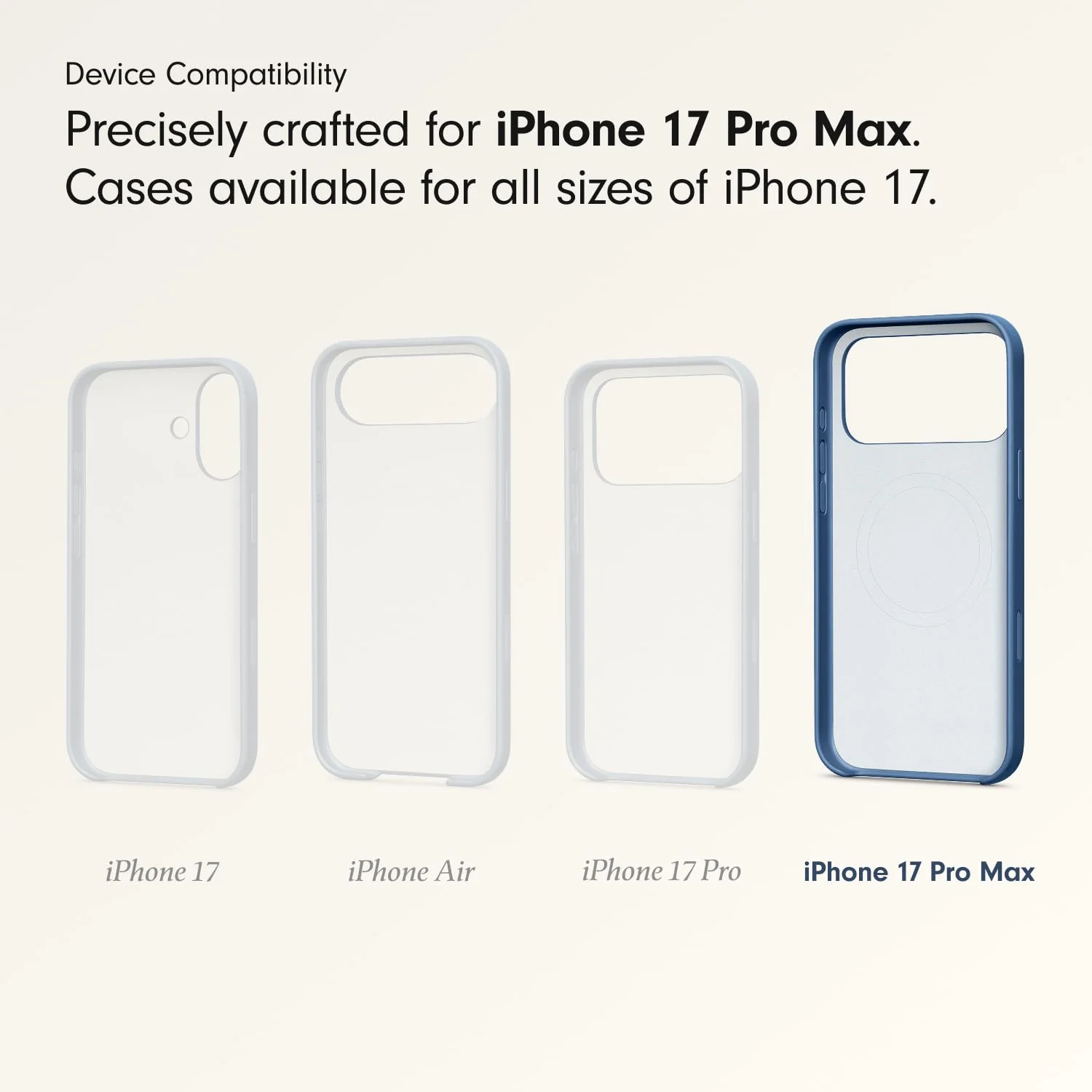 Beats iPhone 17 Pro Max Case with MagSafe, Camera Control, Matte Finish, Microfiber Lining, Bedrock Blue - Image 5