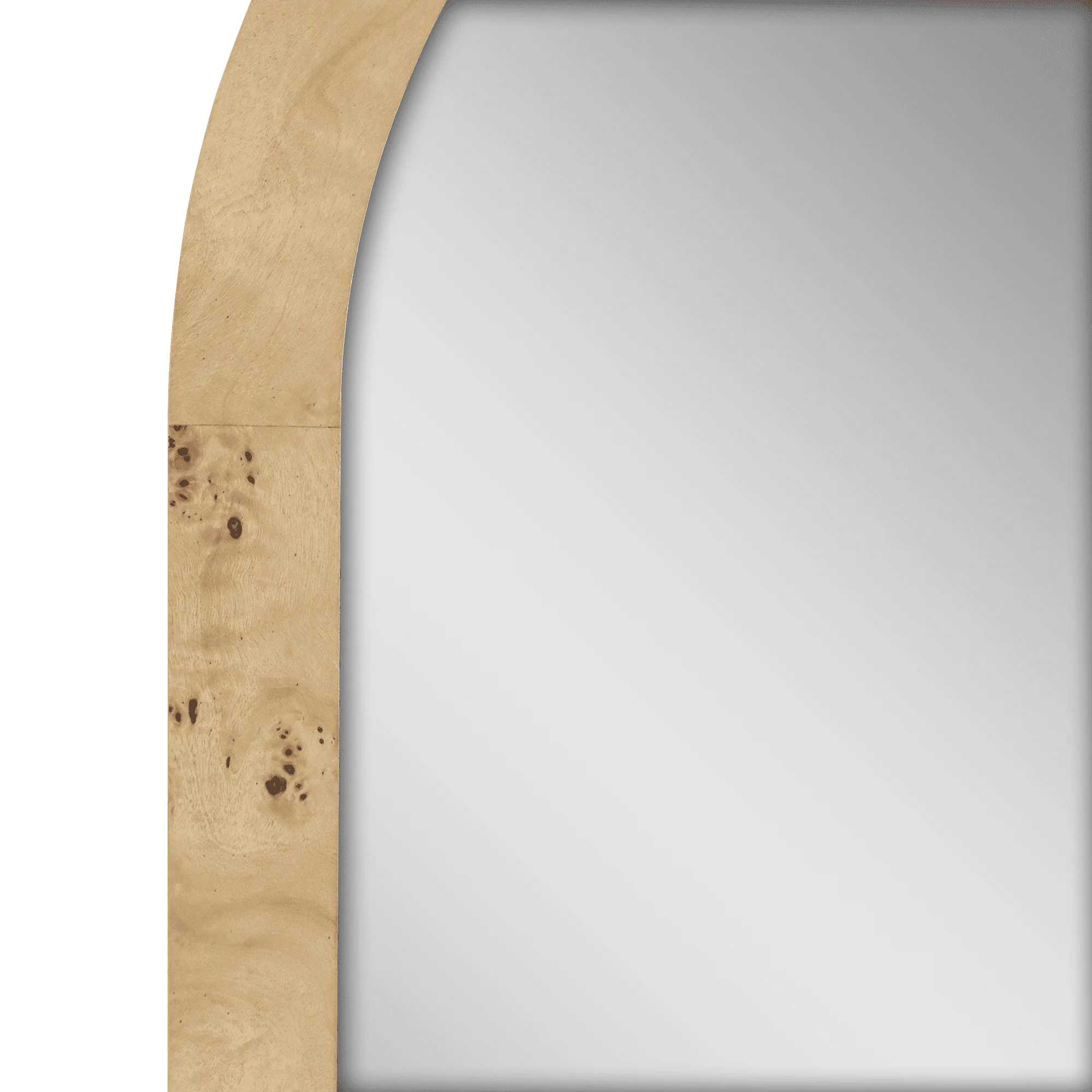 Beautiful by Drew Barrymore 556375 Burlwood Arched Vanity Decorative Mirror, Matte Wood Frame, 22 in, Wall-Mount - Image 4