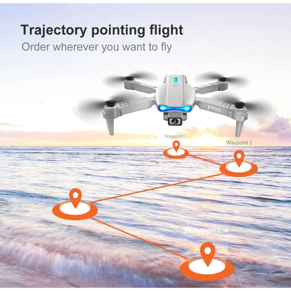 BEEPRINCESS E99 pro Drone with 4K HD Dual Camera for Adults Kids RC Quadcopter with 2 Modular 1800mAh Batteries for 30 Mins Long Flight (Gray) - Image 2
