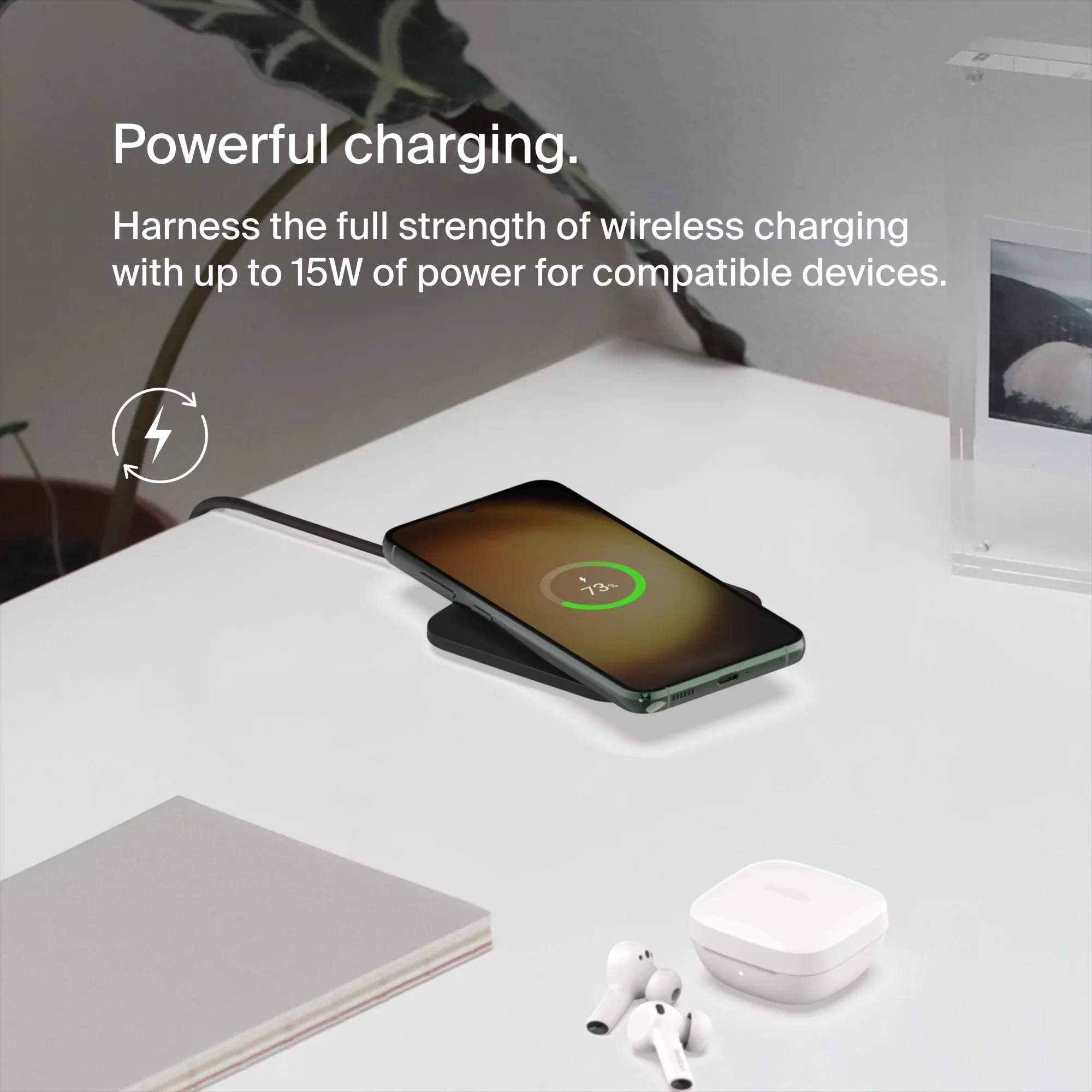 Belkin BoostCharge Pro Universal Easy Align Wireless Charging Pad, 15W Black - Image 4