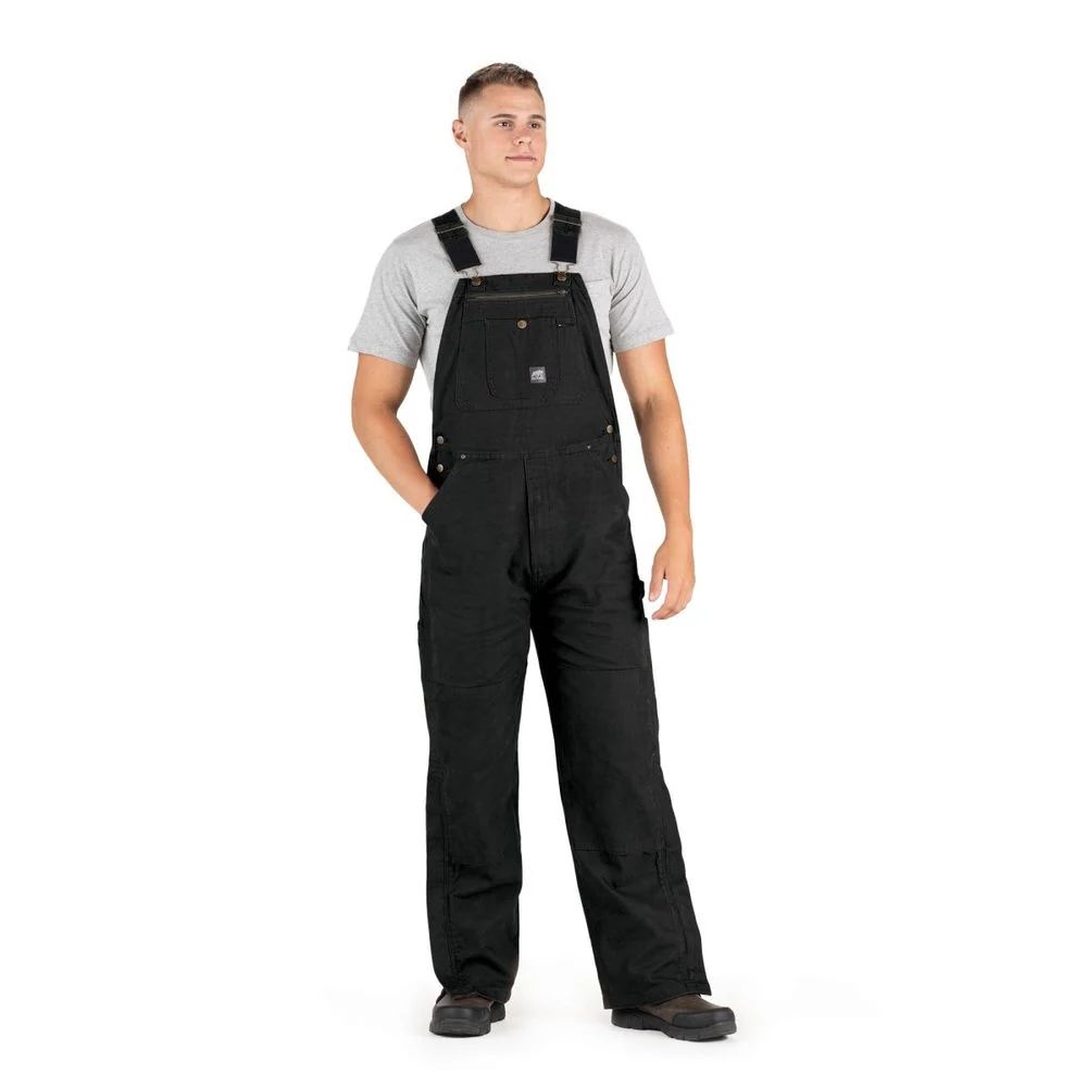 Berne B1068bks360 Heartland Unlined Washed Duck Bib Overalls, Size: 36x30